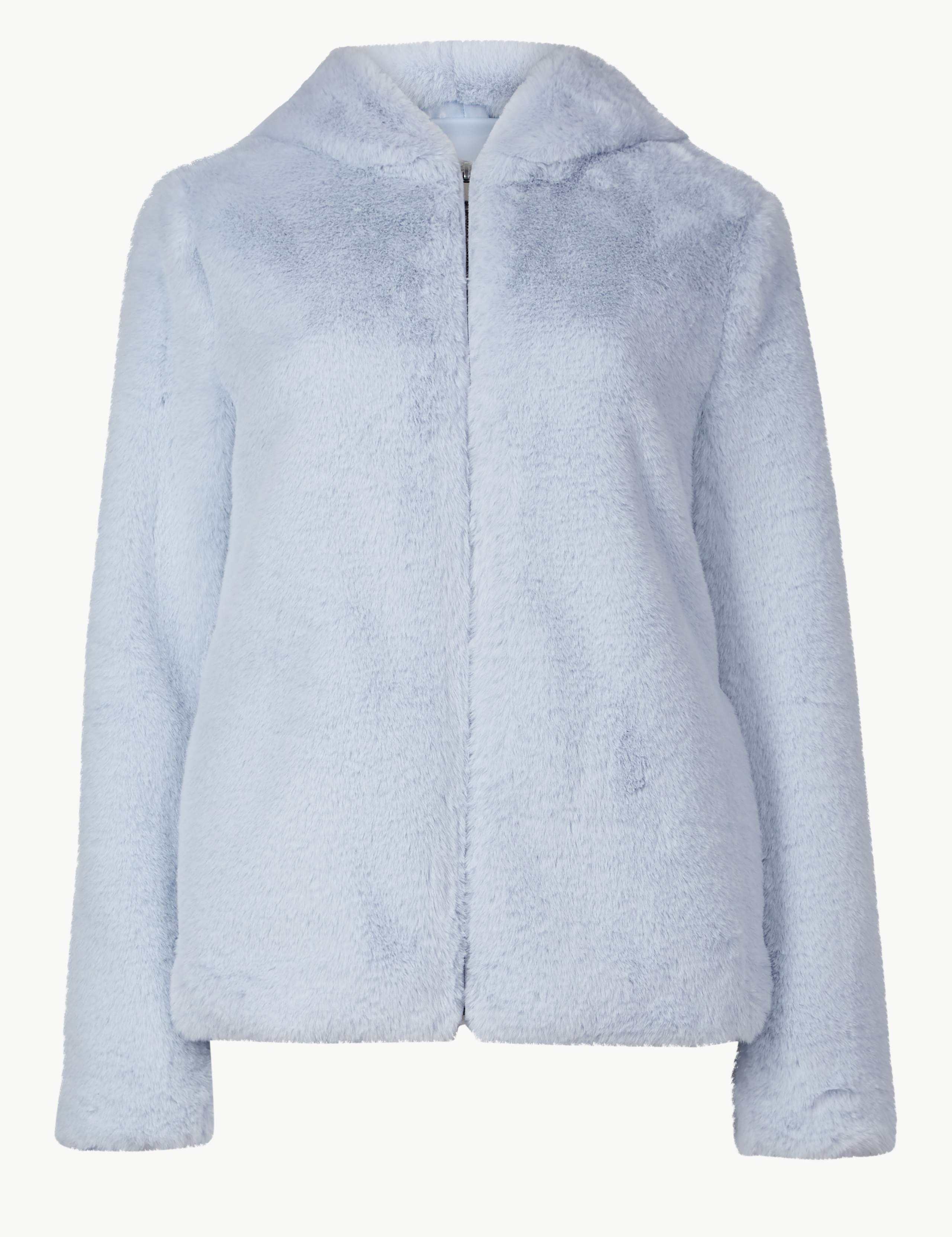 Hooded Faux Fur Jacket 2 of 5