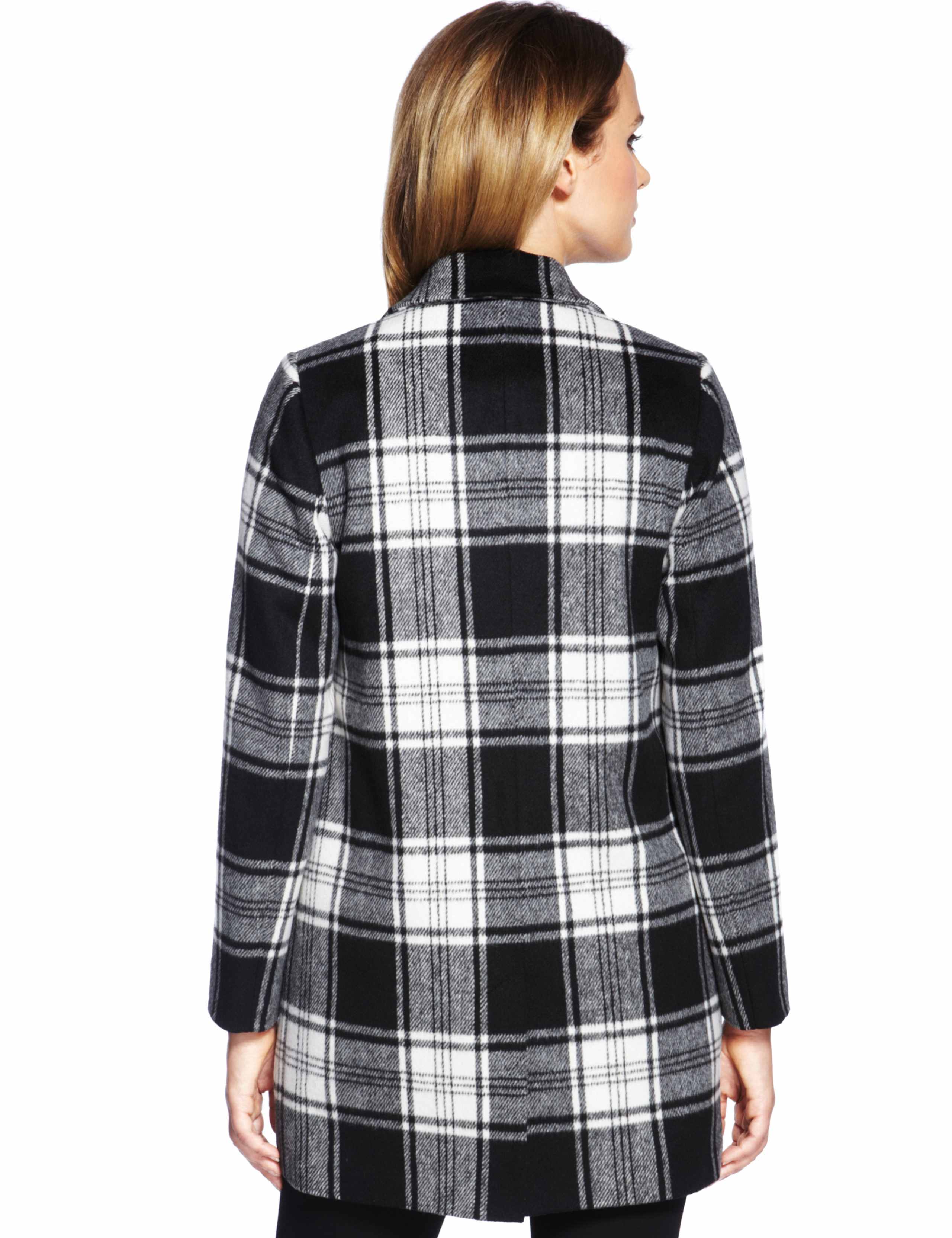 Checked Cocoon Coat with Wool 5 of 8