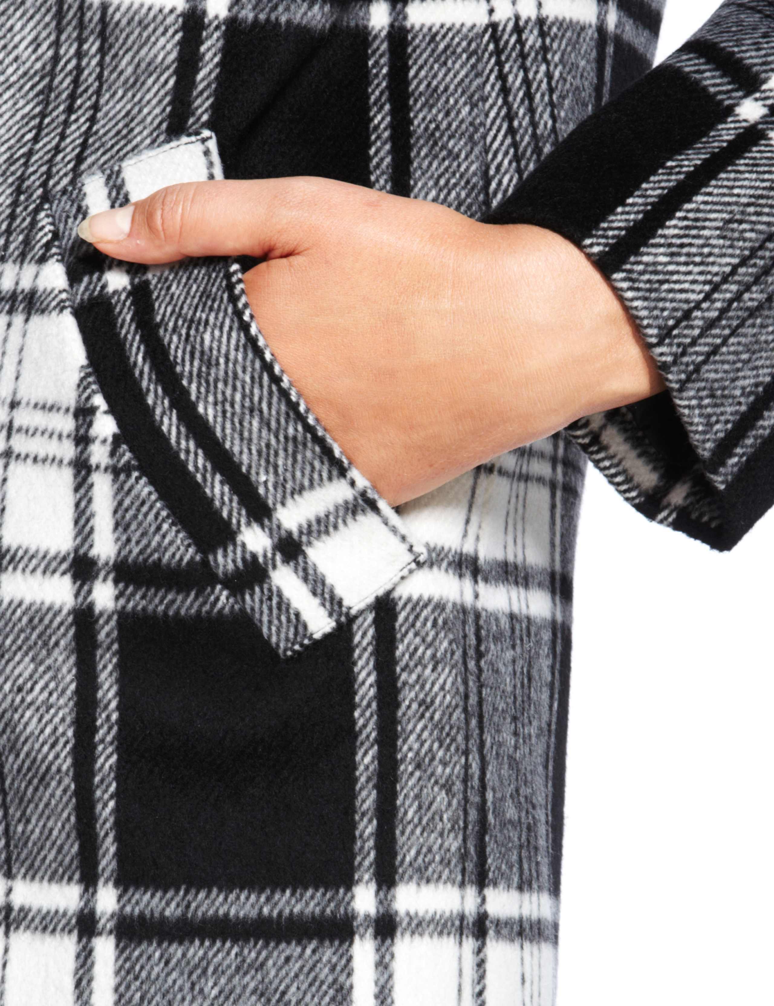 Checked Cocoon Coat with Wool 7 of 8