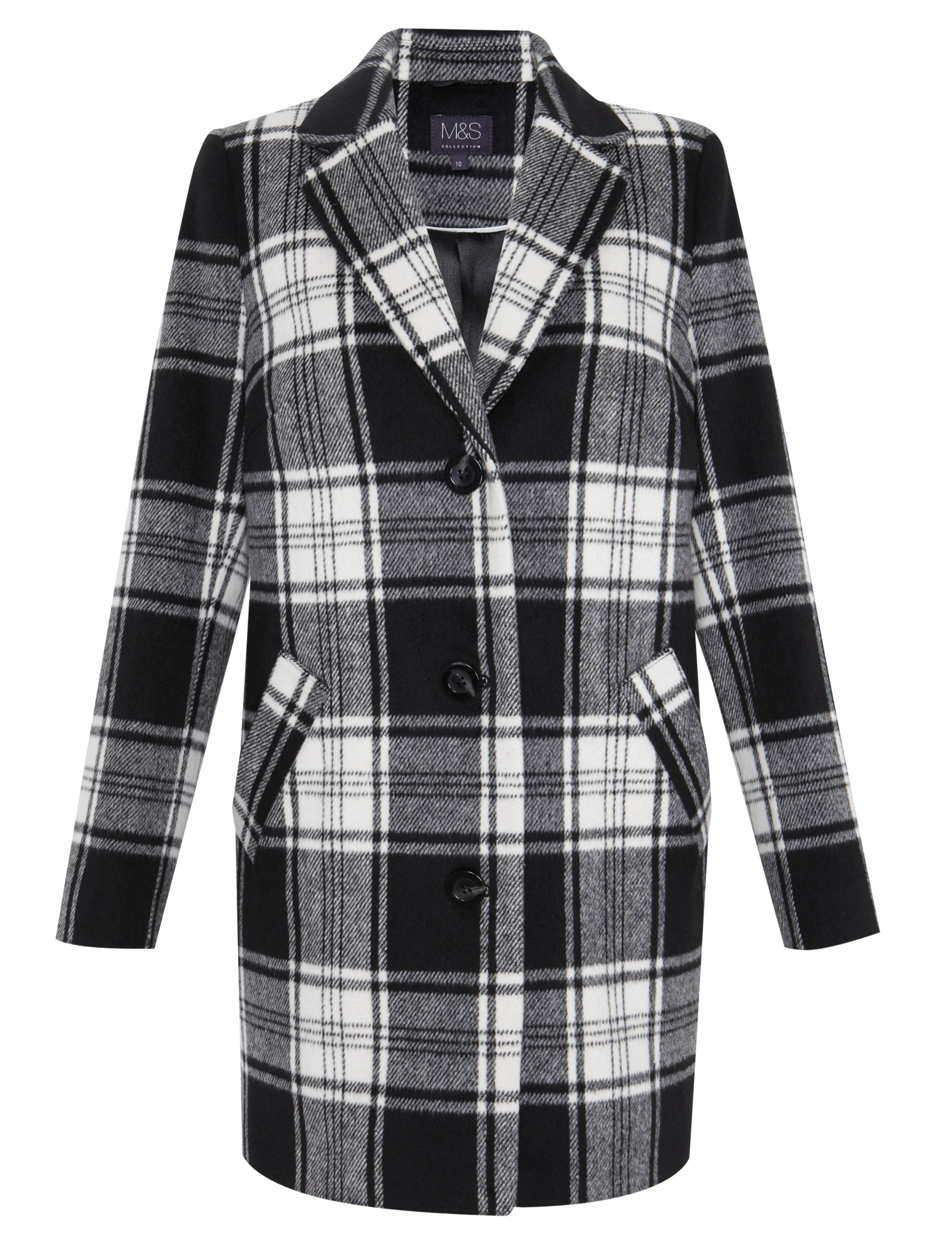 Checked Cocoon Coat with Wool 2 of 8