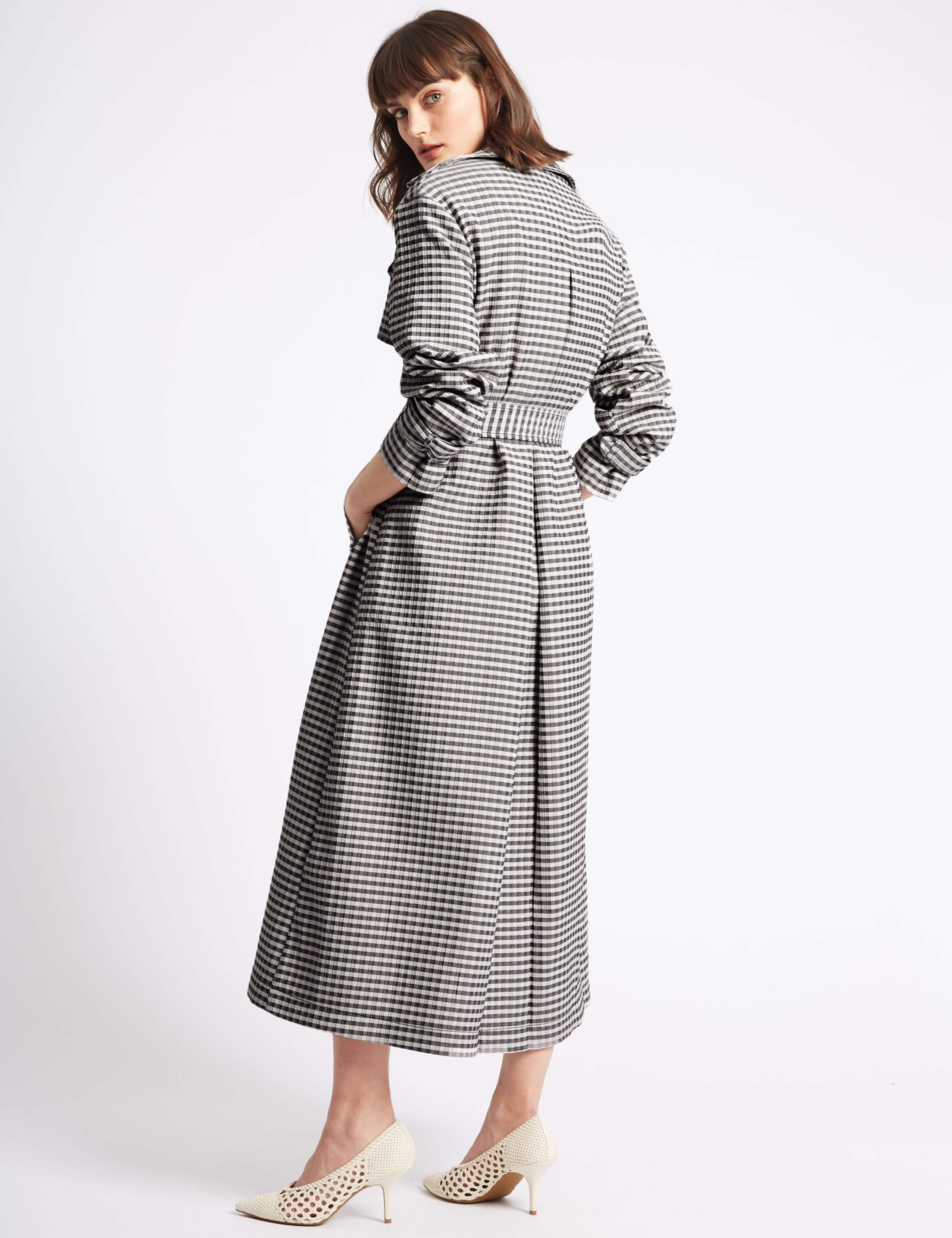 Gingham Trench Coat 4 of 4