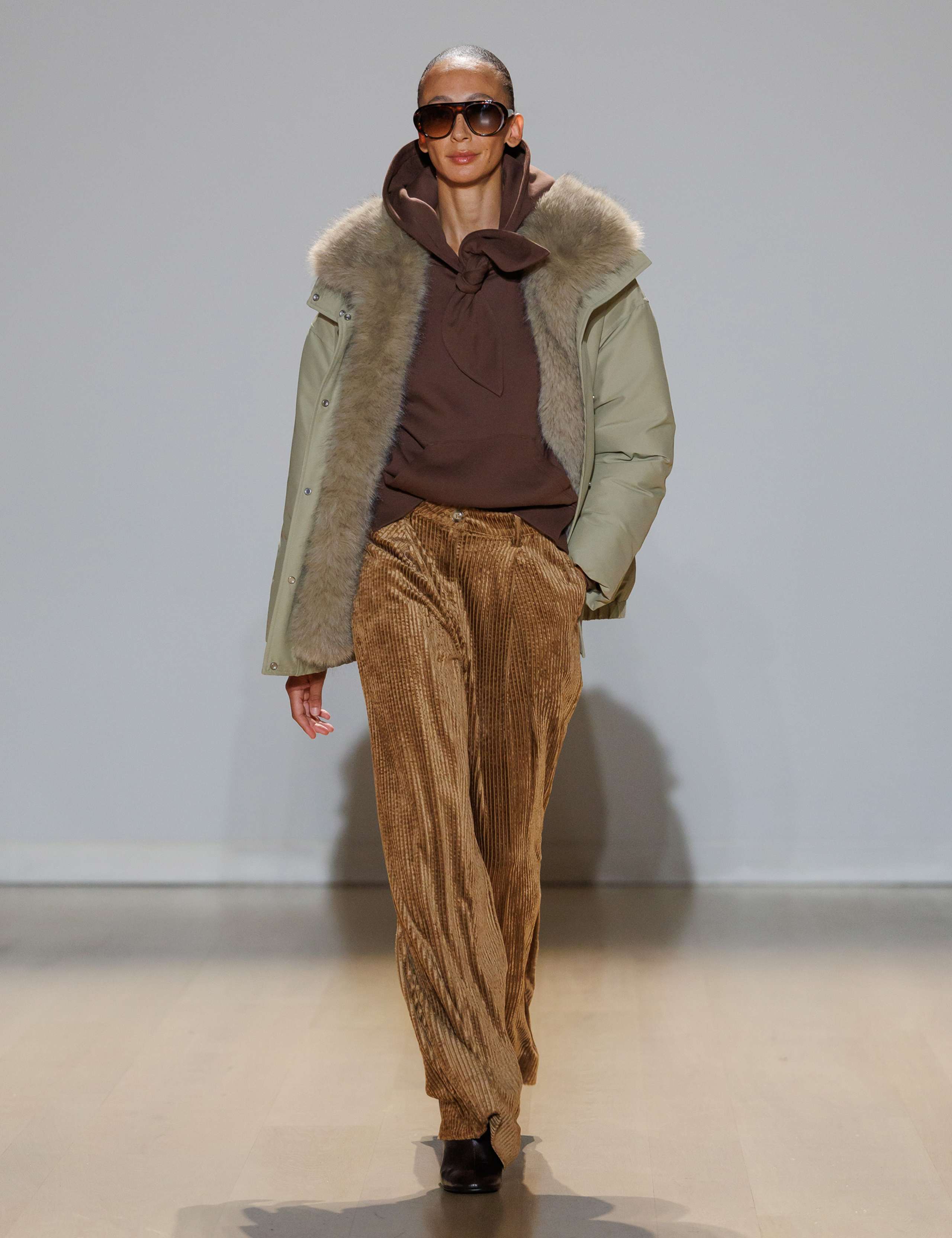 Cotton Rich Relaxed Padded Faux Fur Utility Jacket 1 of 10