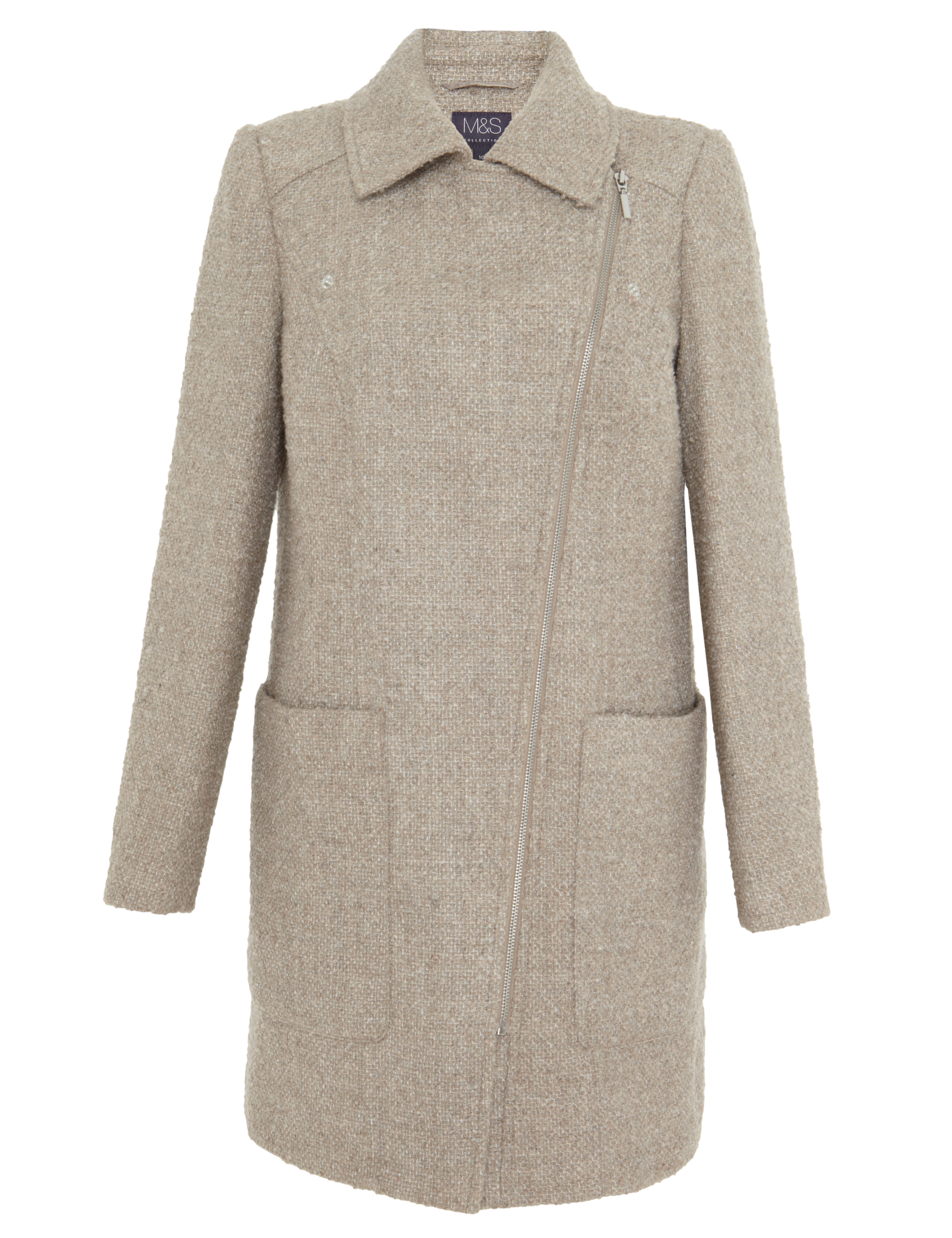 Tweed Biker Coat with Wool 1 of 4