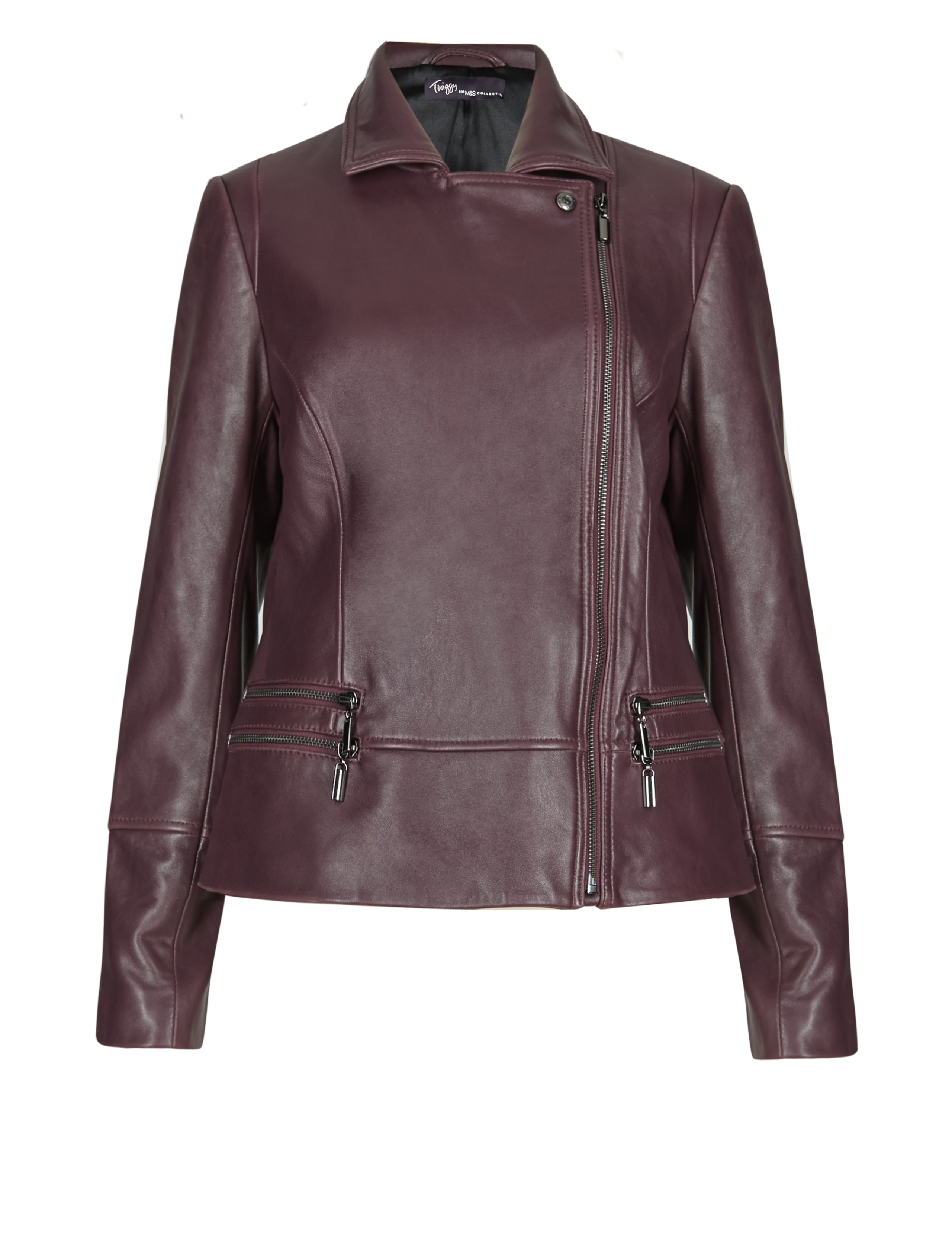 Twiggy for M&S Collection Leather Biker Jacket 2 of 4