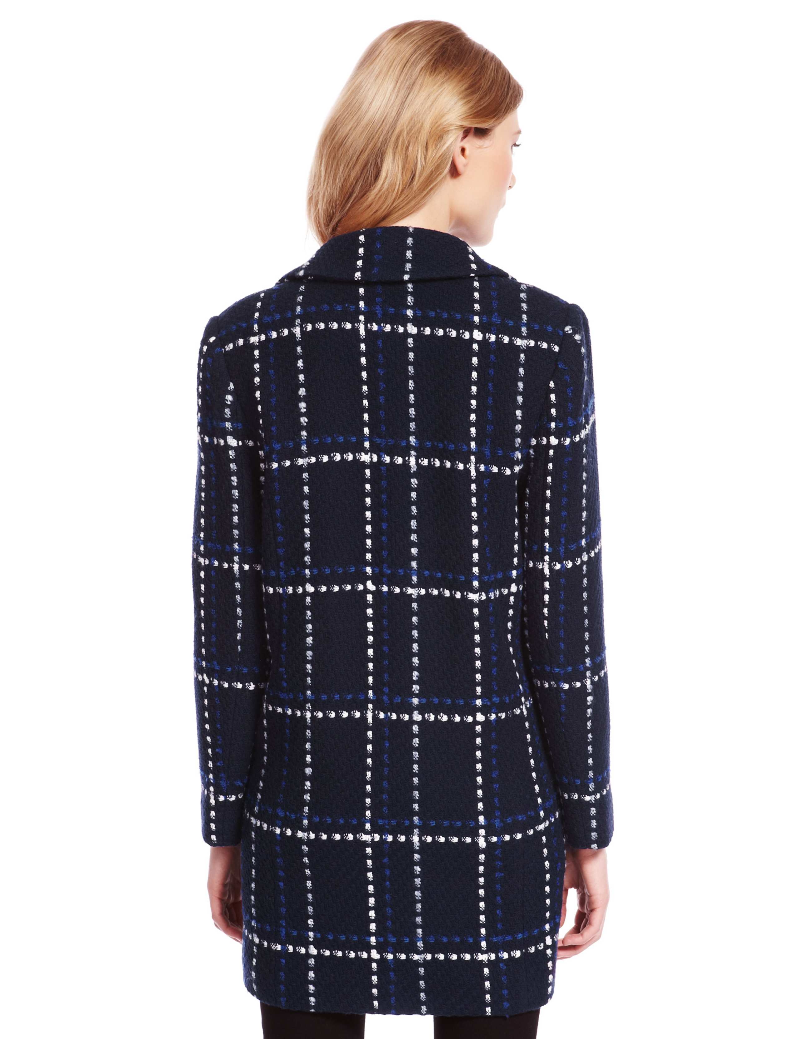 Textured Checked Coat with Wool 5 of 8