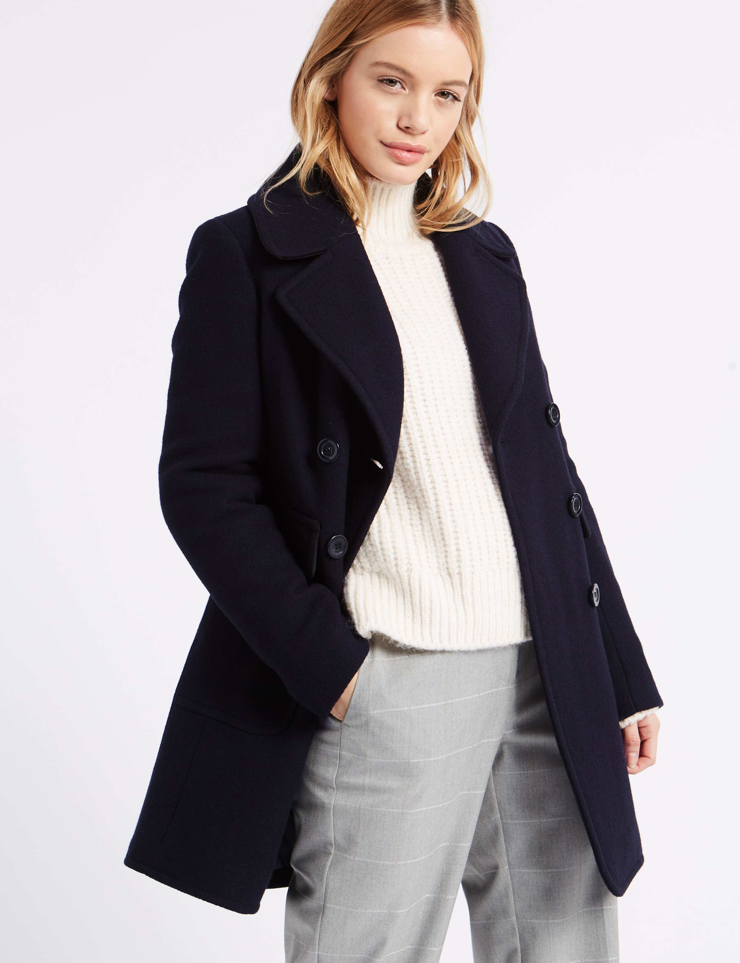 PETITE Wool Blend Coat 3 of 4