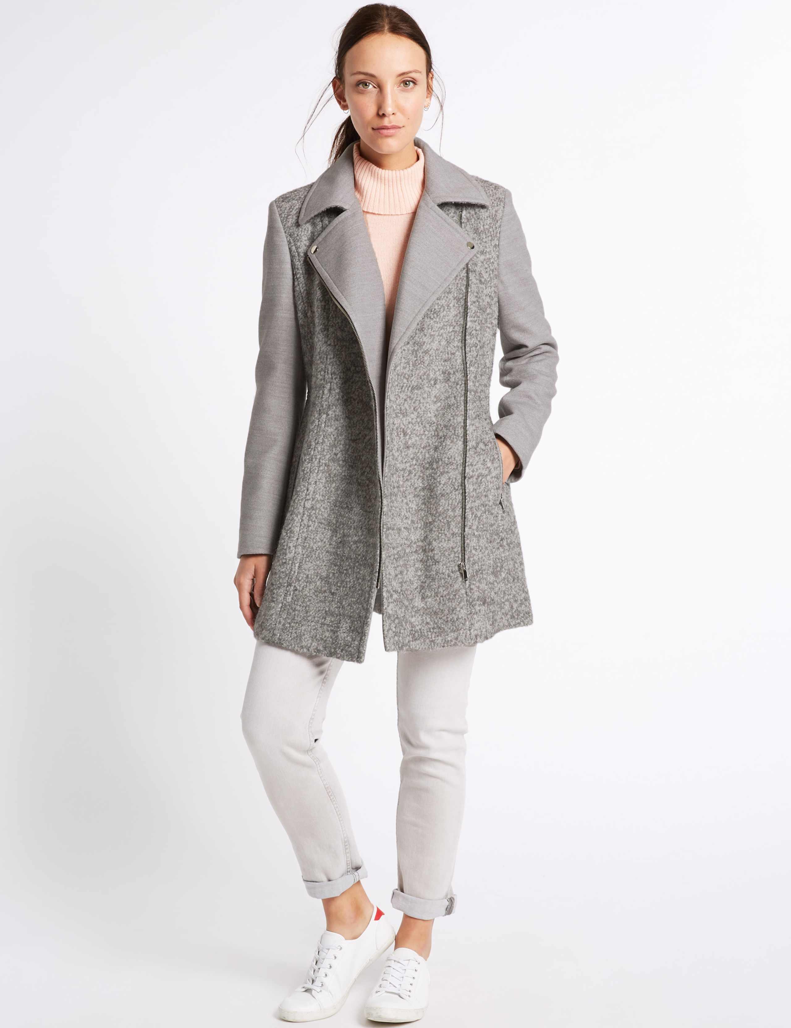PETITE Wool Blend Boucle Coat 1 of 5