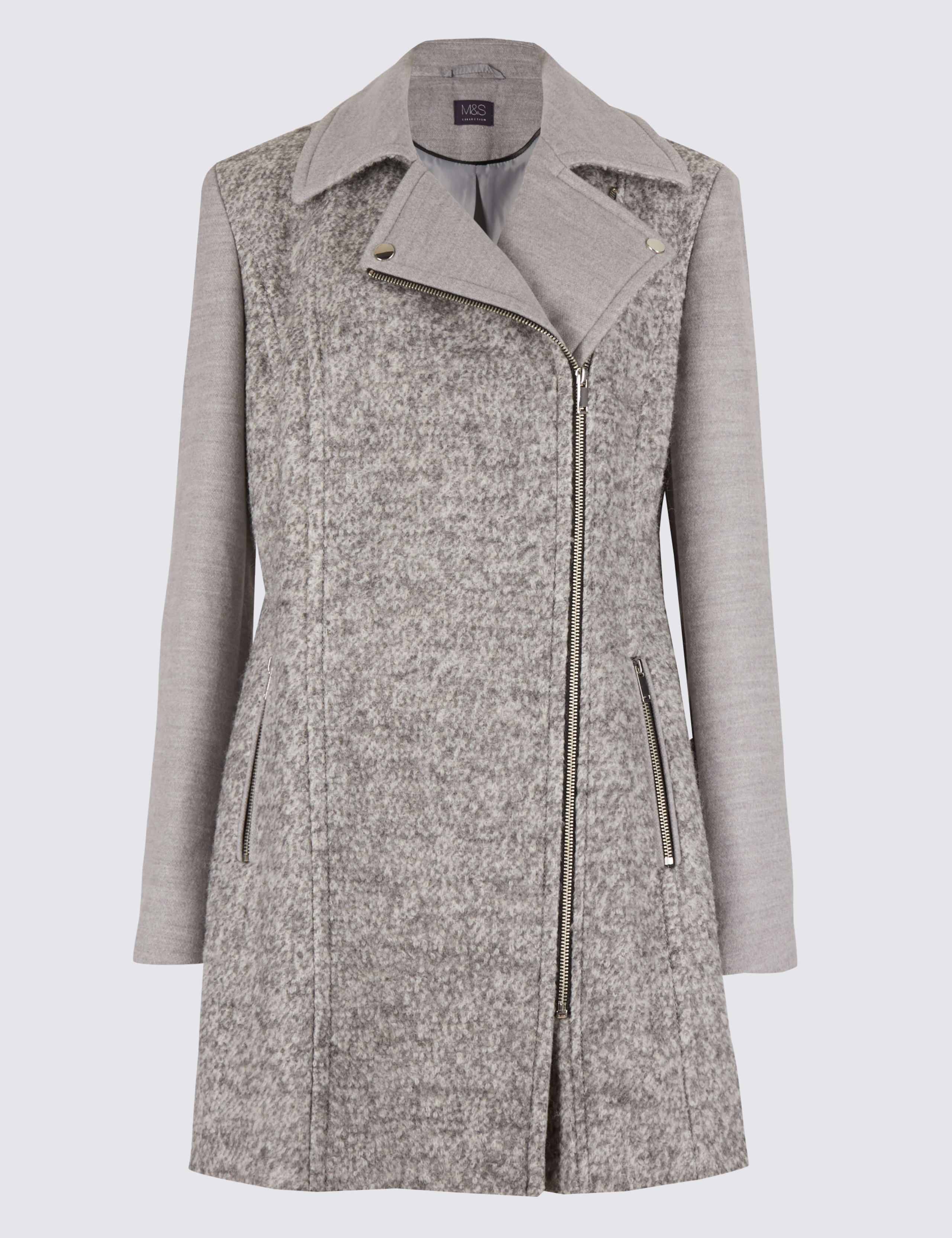 PETITE Wool Blend Boucle Coat 2 of 5