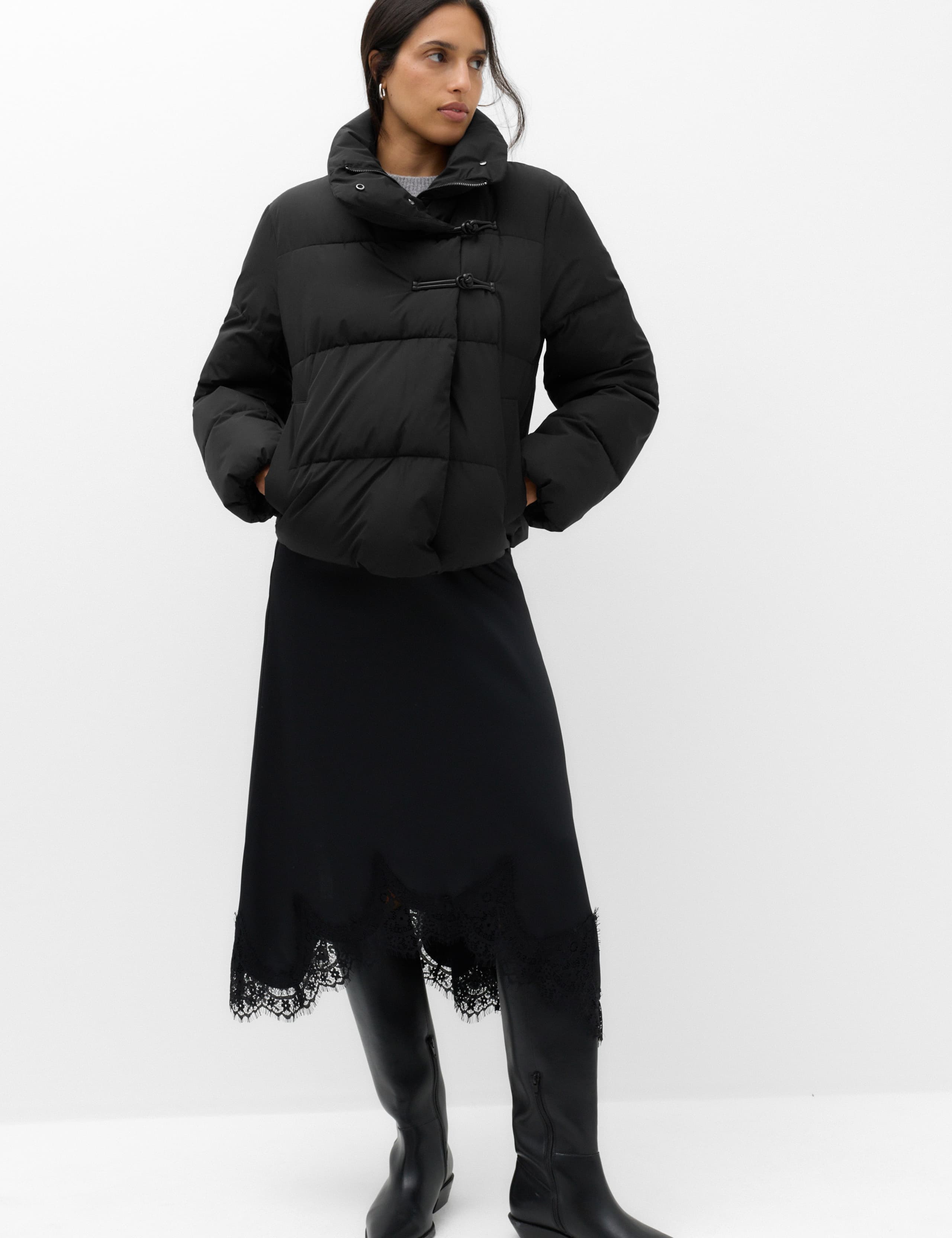 Thermowarmth Padded Funnel Neck Puffer Jacket 1 of 7