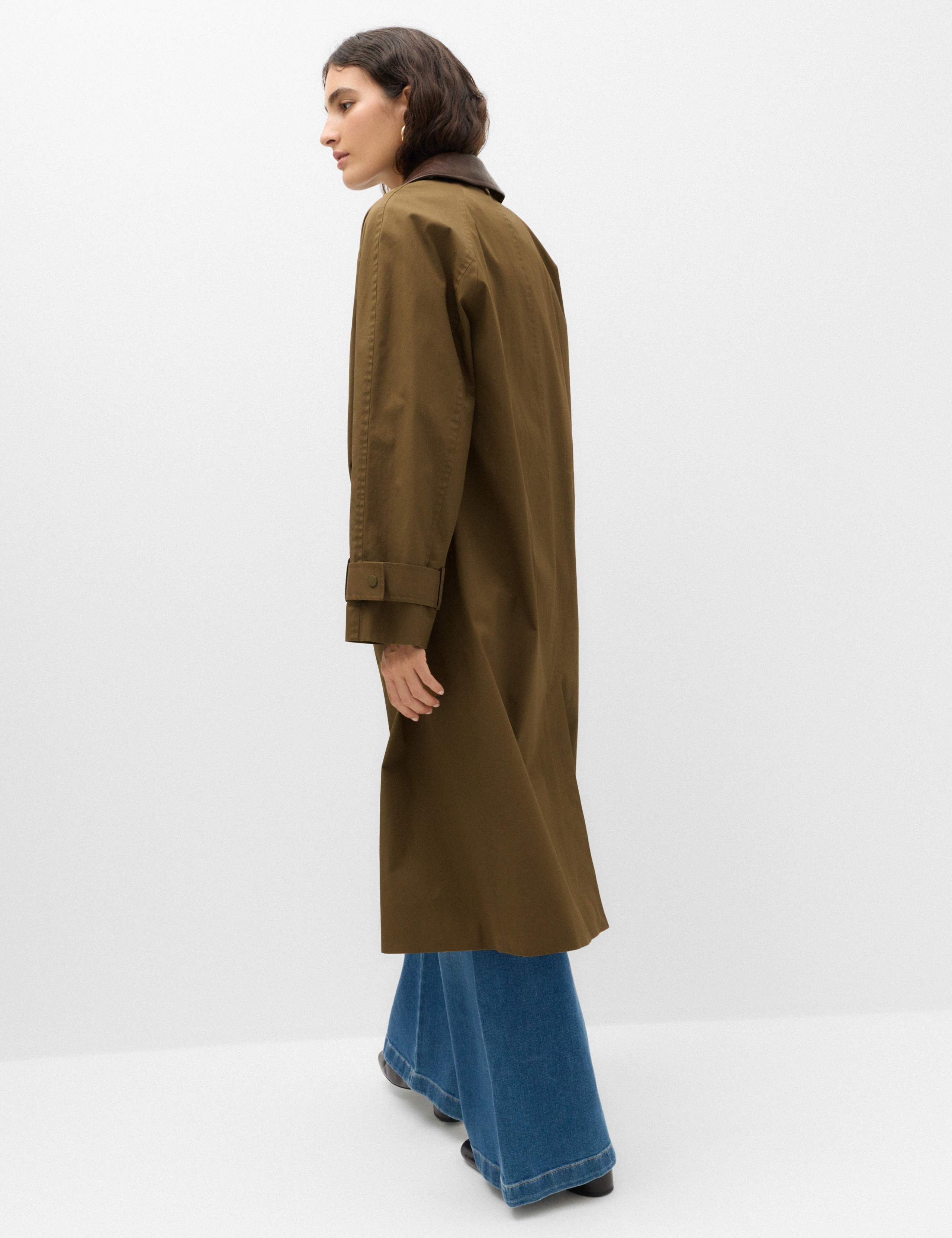 Pure Cotton Waxed Longline Cape Parka 4 of 7
