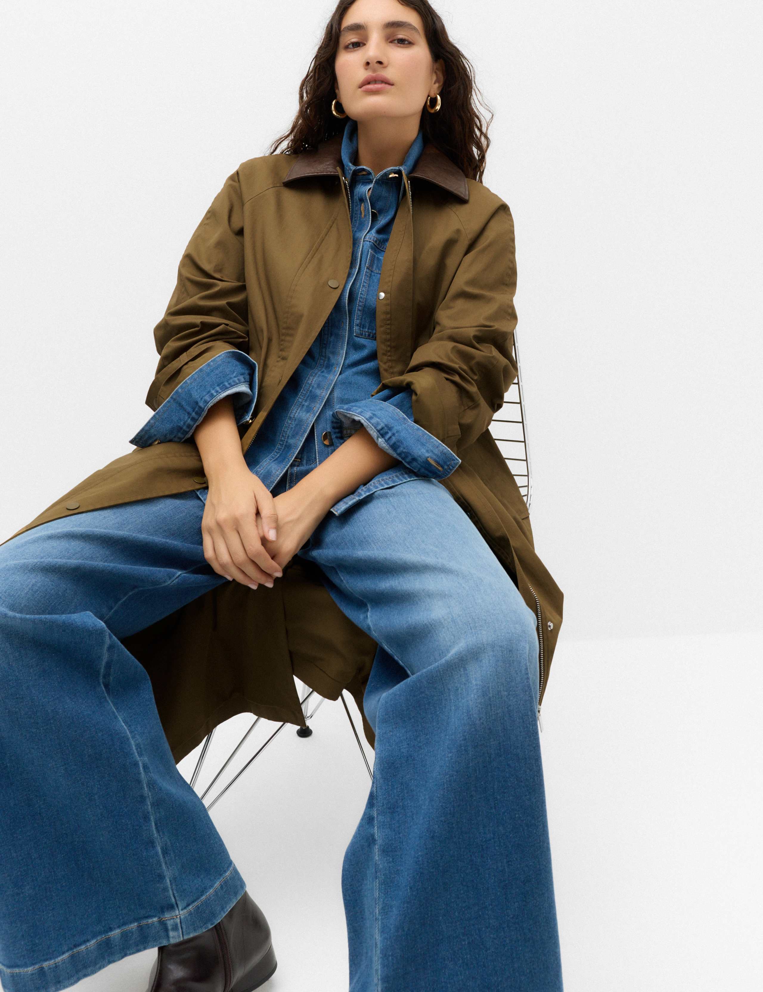 Pure Cotton Waxed Longline Cape Parka 5 of 7