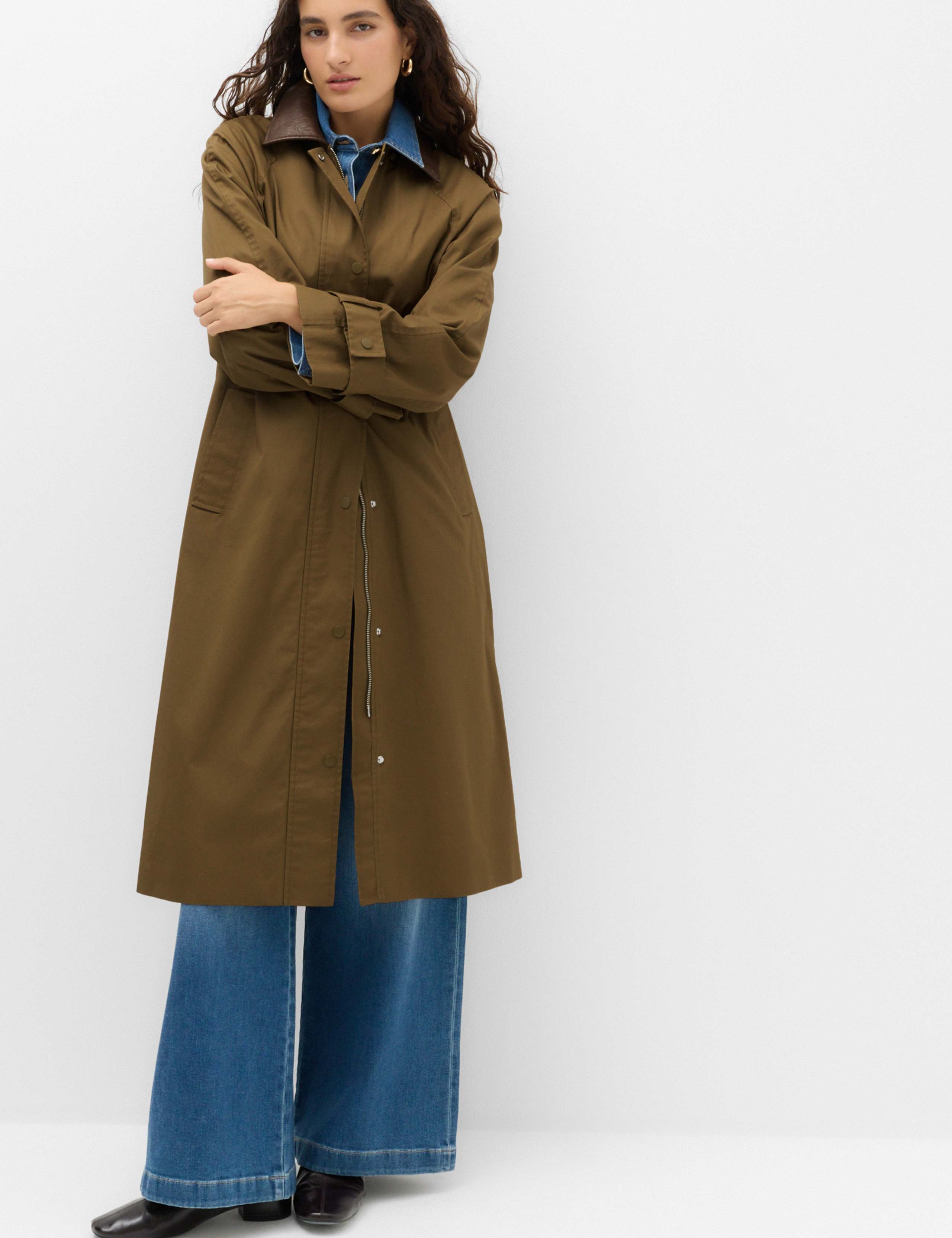 Pure Cotton Waxed Longline Cape Parka 7 of 7
