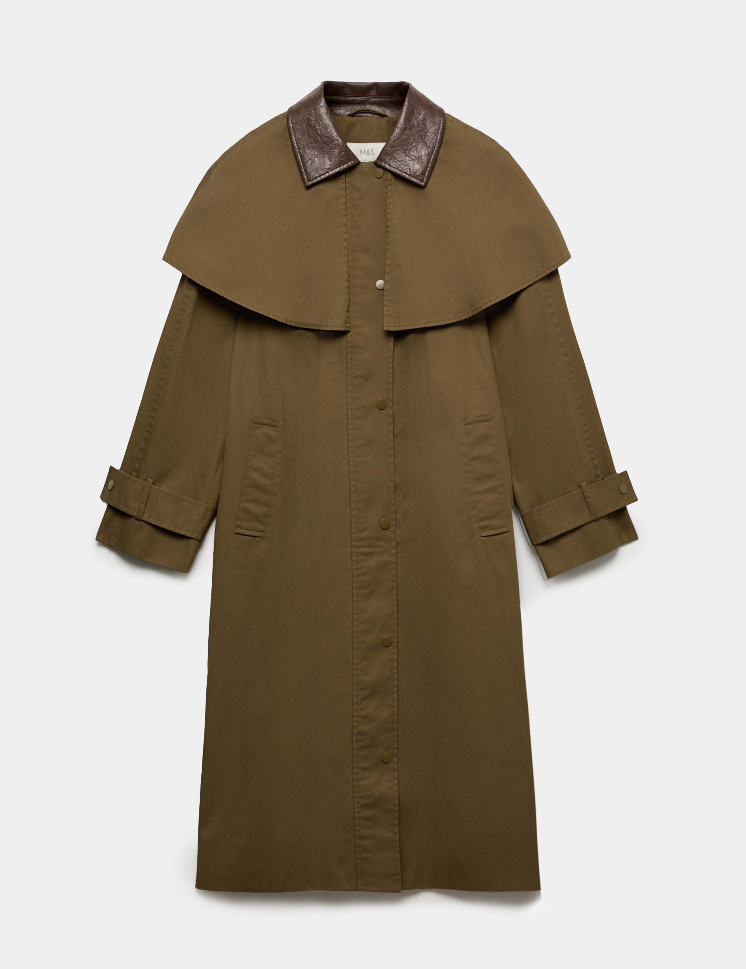 Pure Cotton Waxed Longline Cape Parka 2 of 7