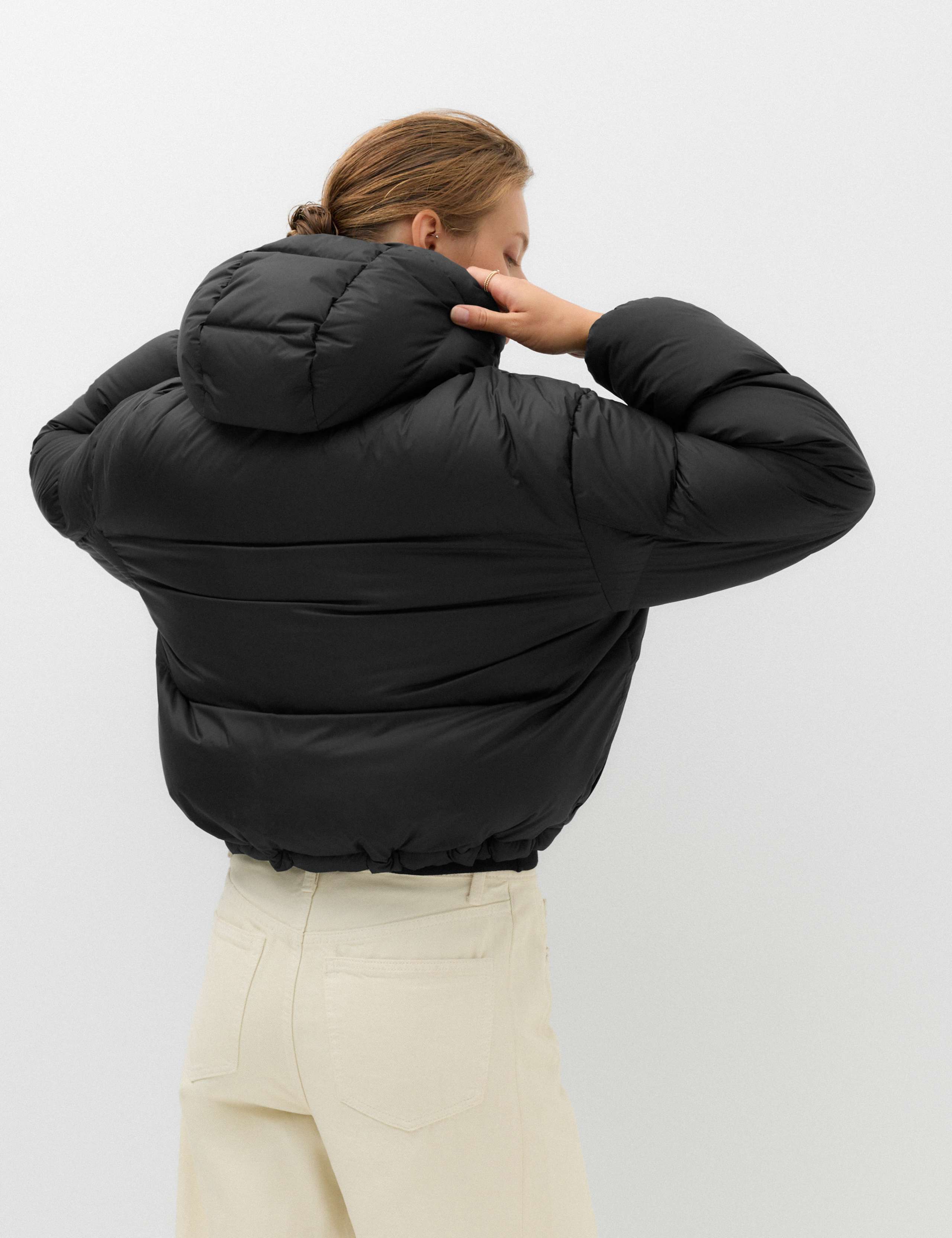 Padded Quilted Hooded Cropped Puffer Jacket 4 of 7