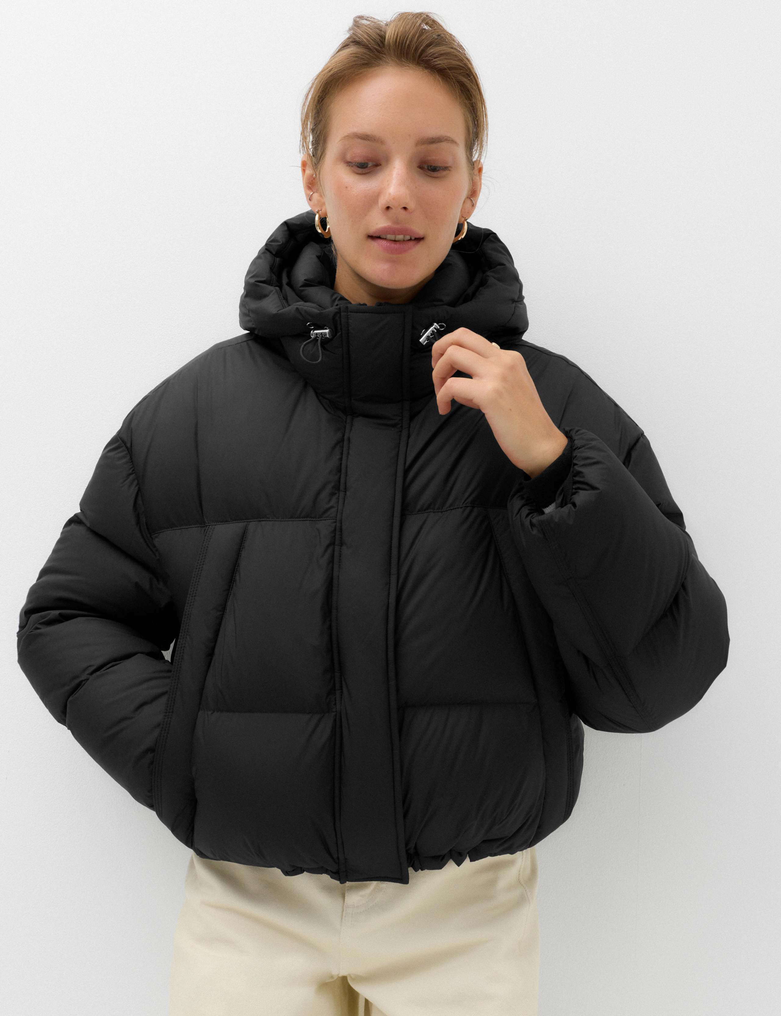 Padded Quilted Hooded Cropped Puffer Jacket 5 of 7