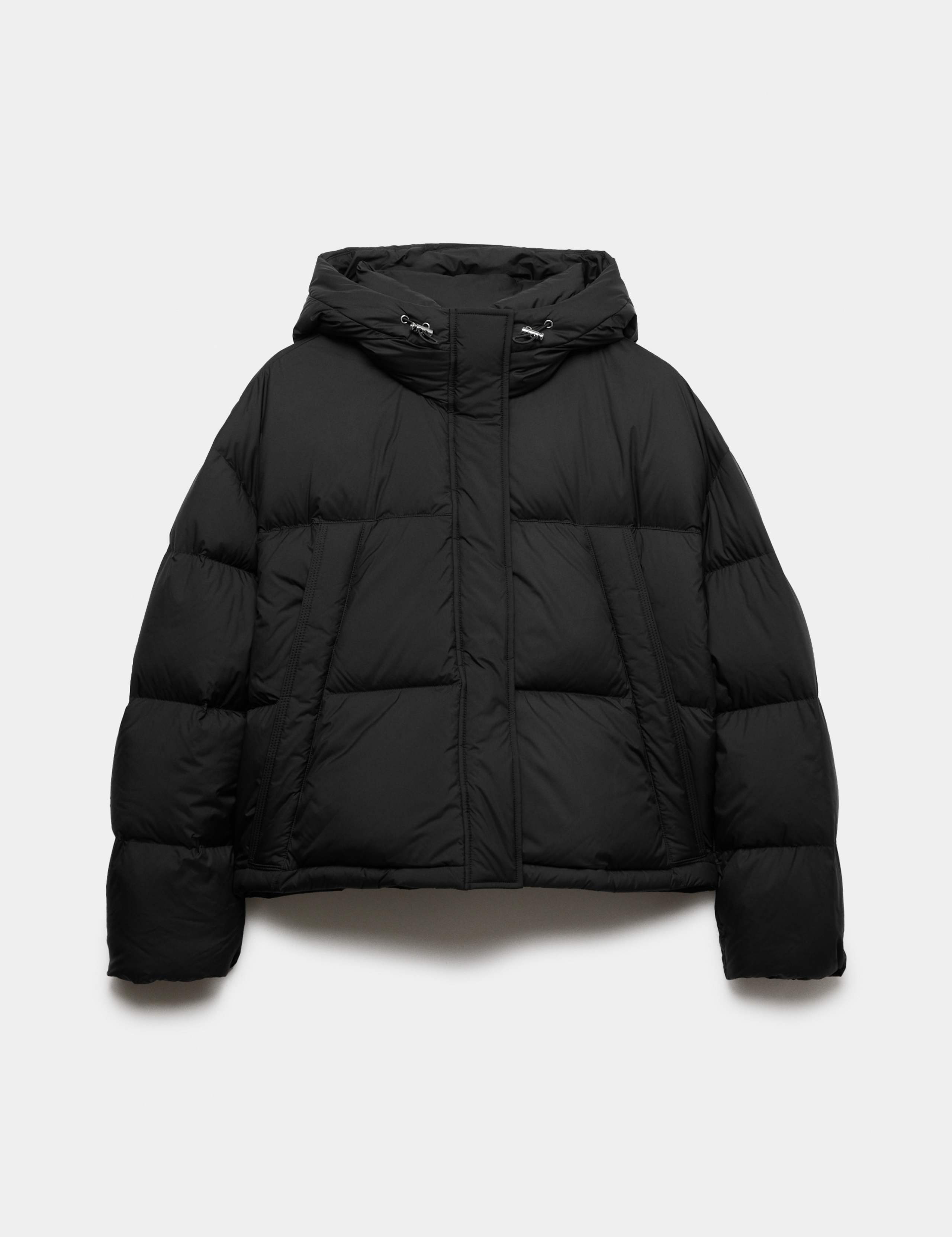 Padded Quilted Hooded Cropped Puffer Jacket 2 of 7