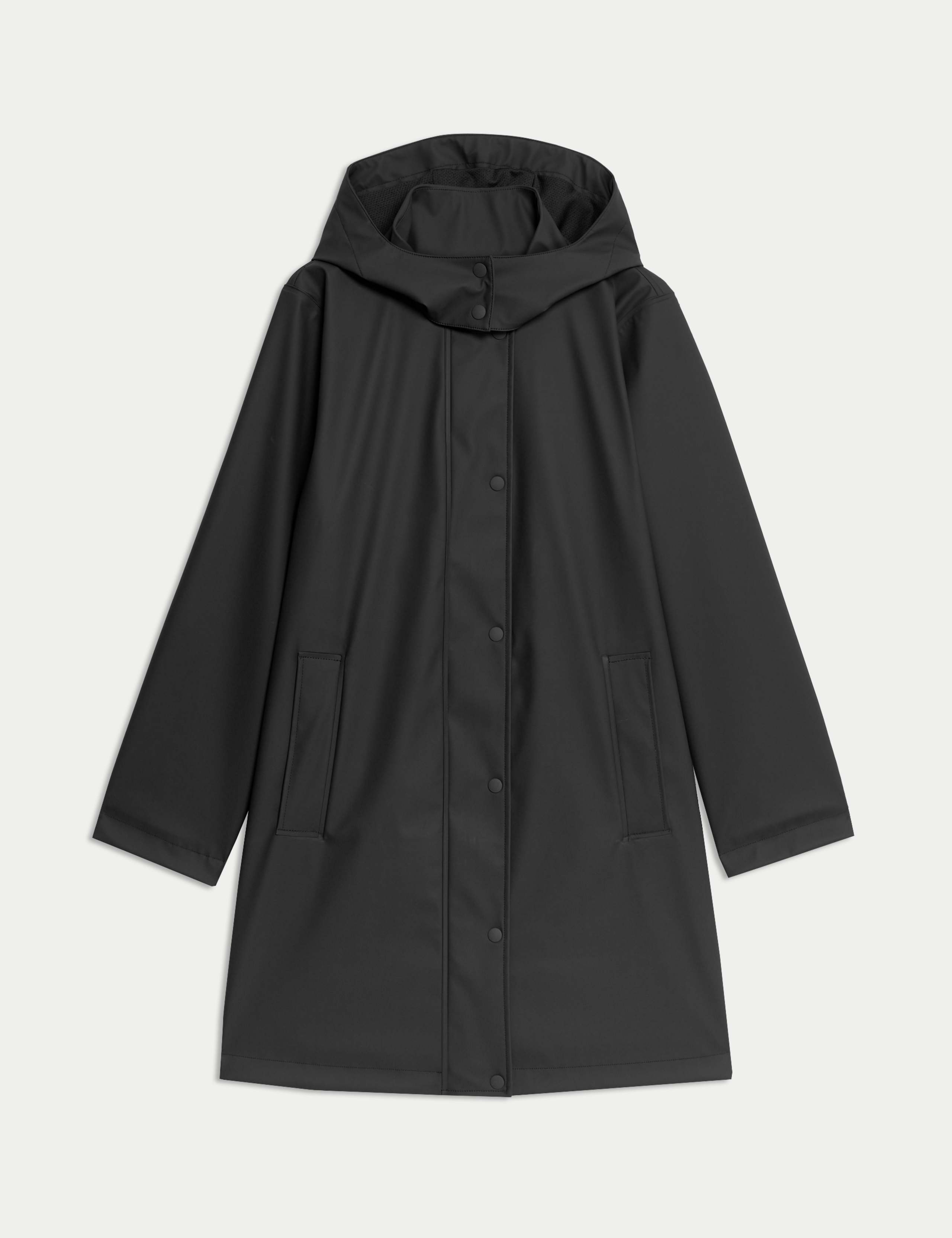 Rubber Funnel Neck Rain Parka Coat 2 of 8
