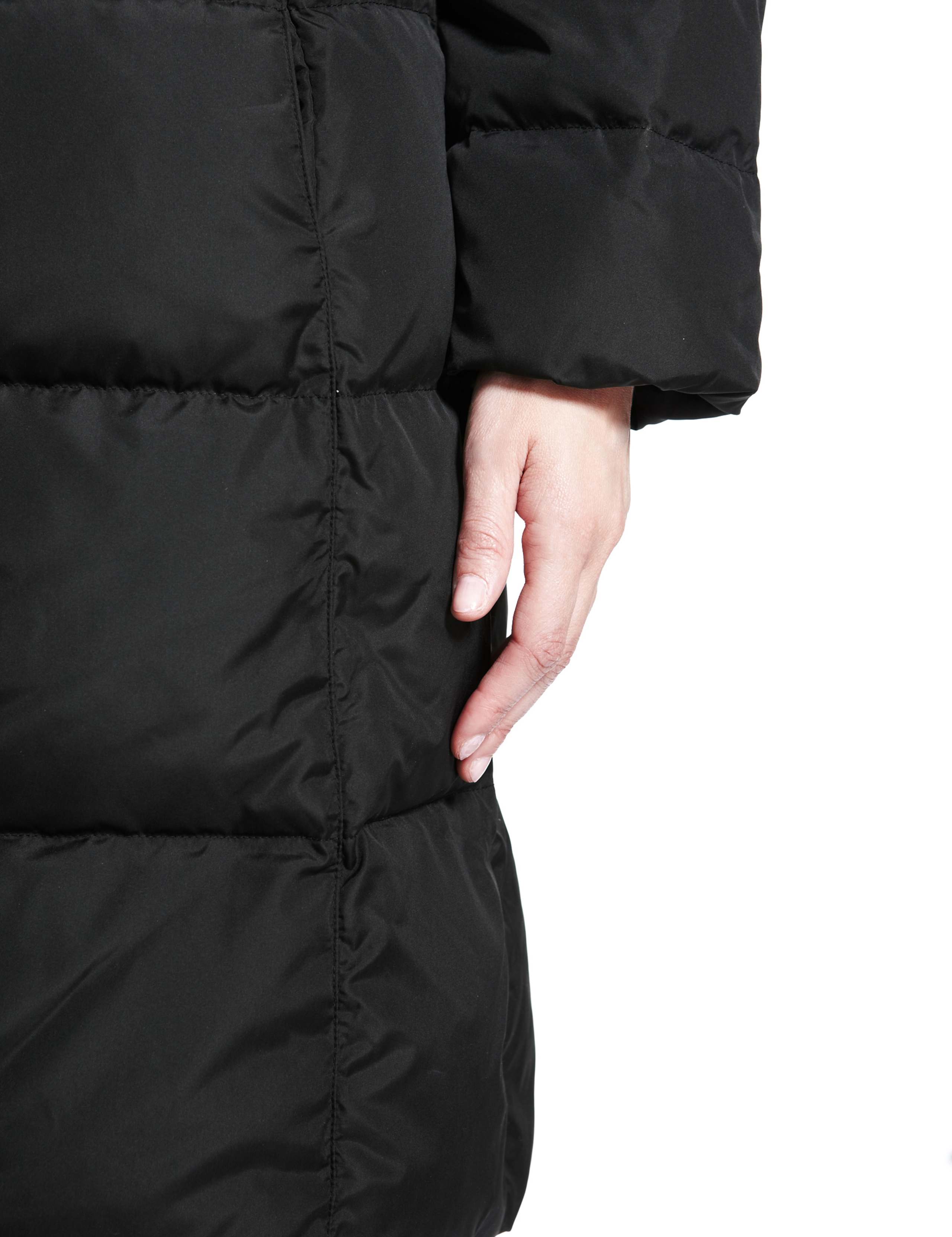 Hooded Down Filled Long Belted Parka with Stormwear™ 7 of 8