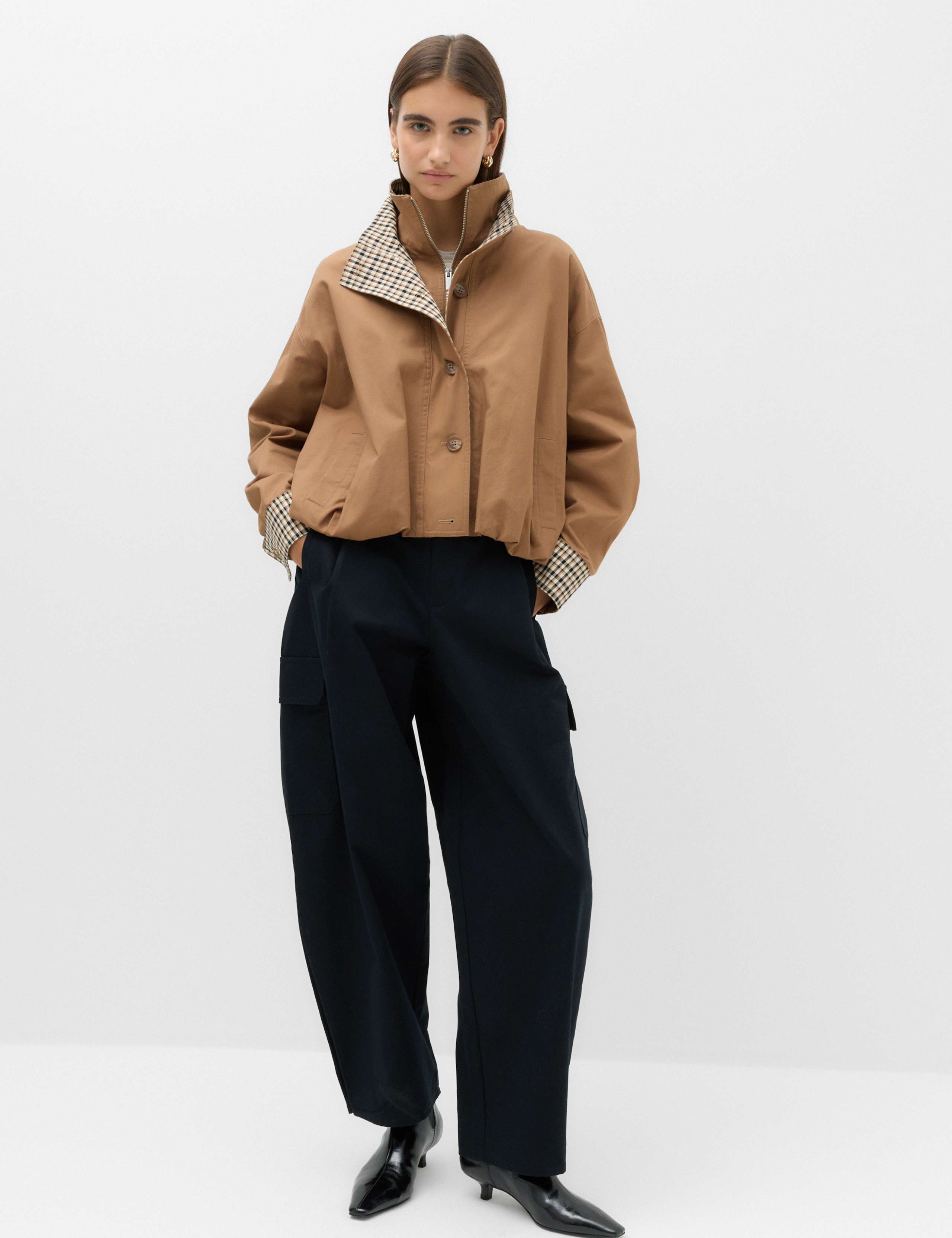 Check Contrast Bomber Jacket 7 of 8