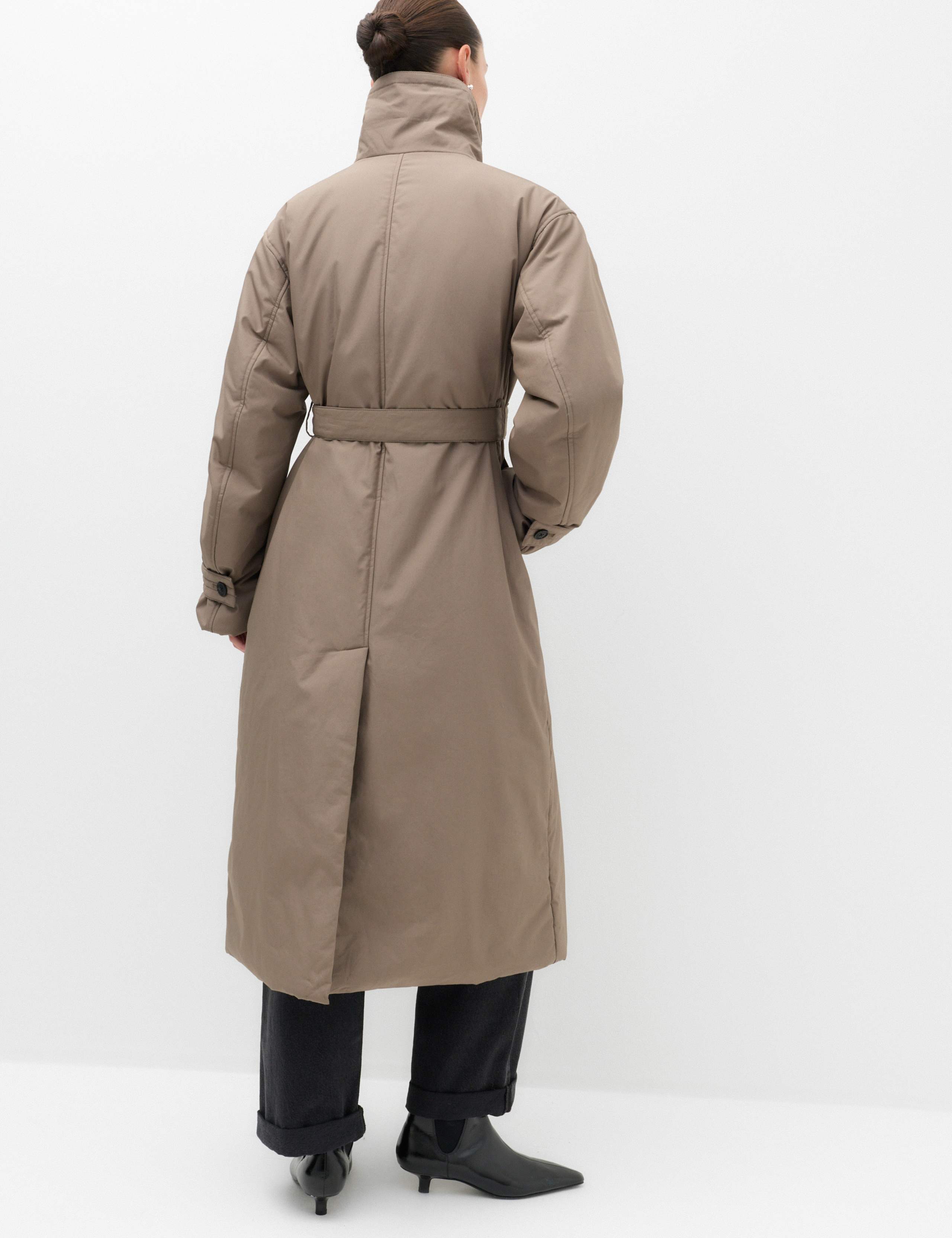 Thermowarmth Belted Double Breasted Longline Coat 4 of 7