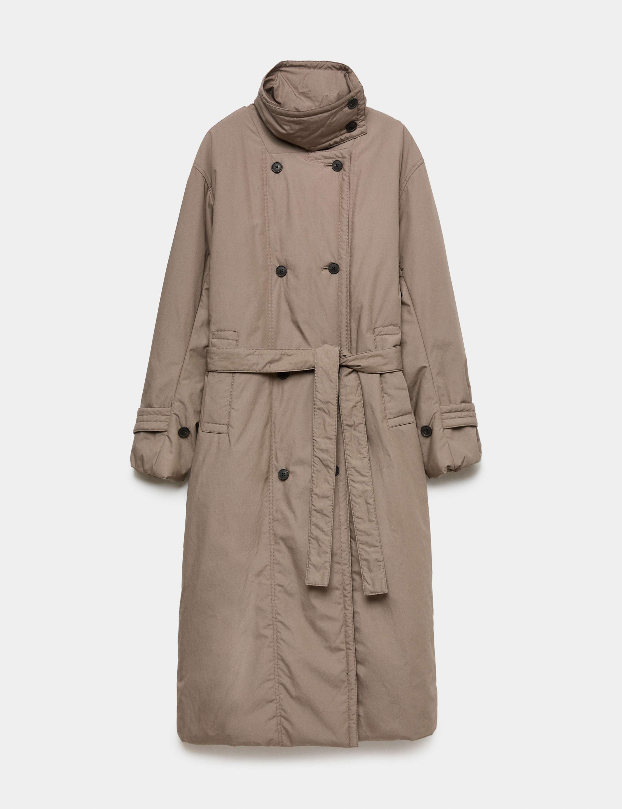 Thermowarmth Belted Double Breasted Longline Coat 2 of 7