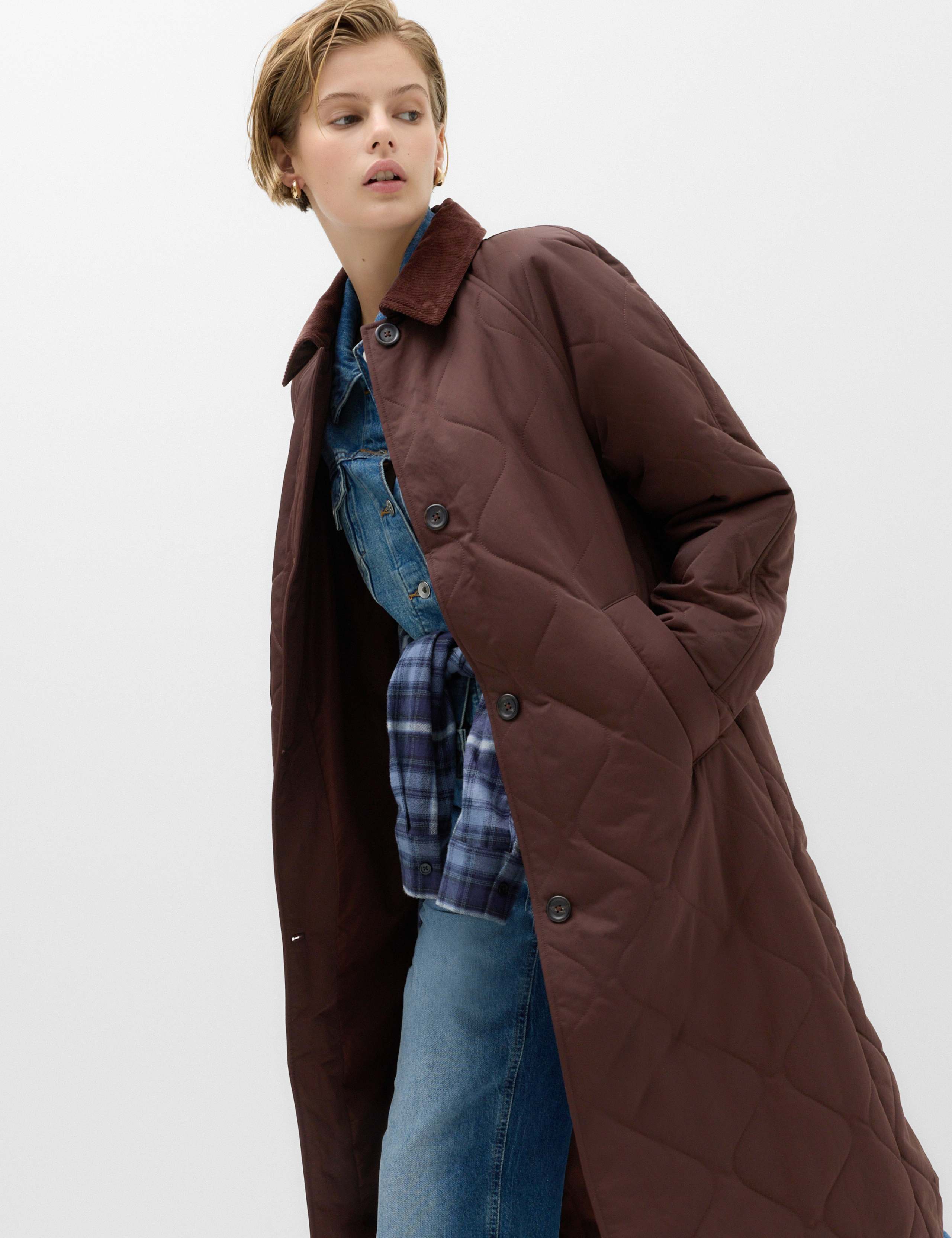 Quilted Longline Car Coat 6 of 6