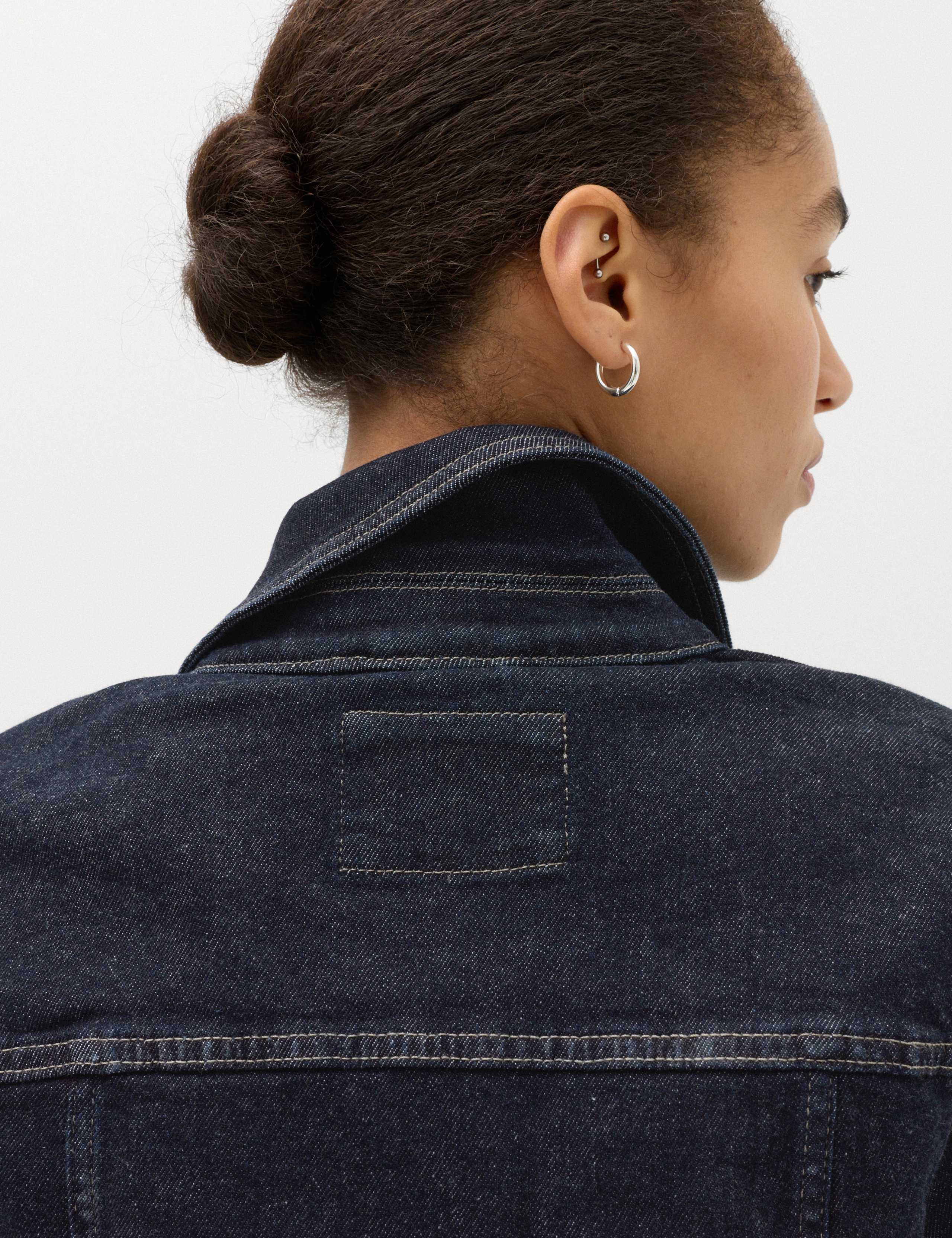 Denim Cropped Jacket 6 of 7