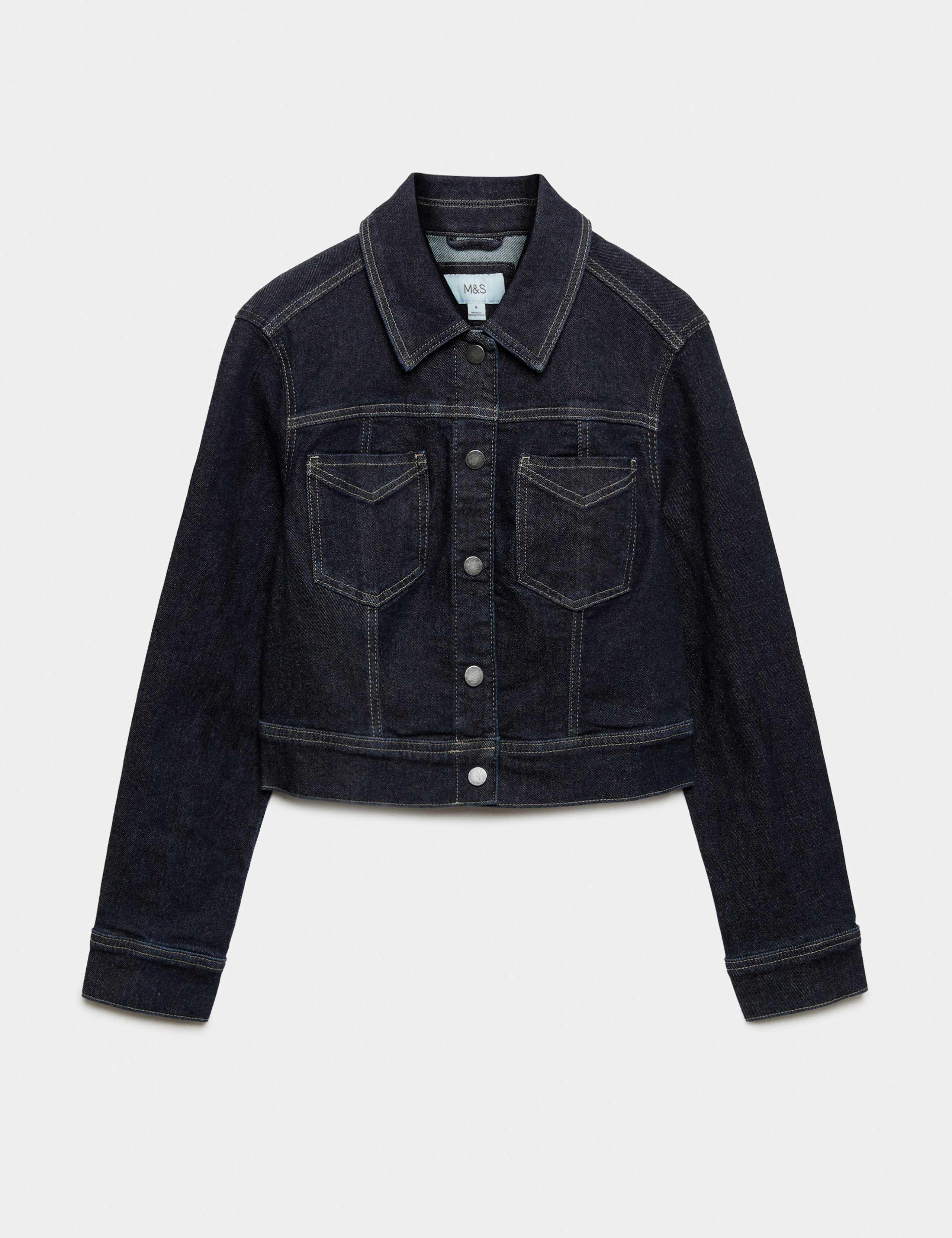 Denim Cropped Jacket 2 of 7