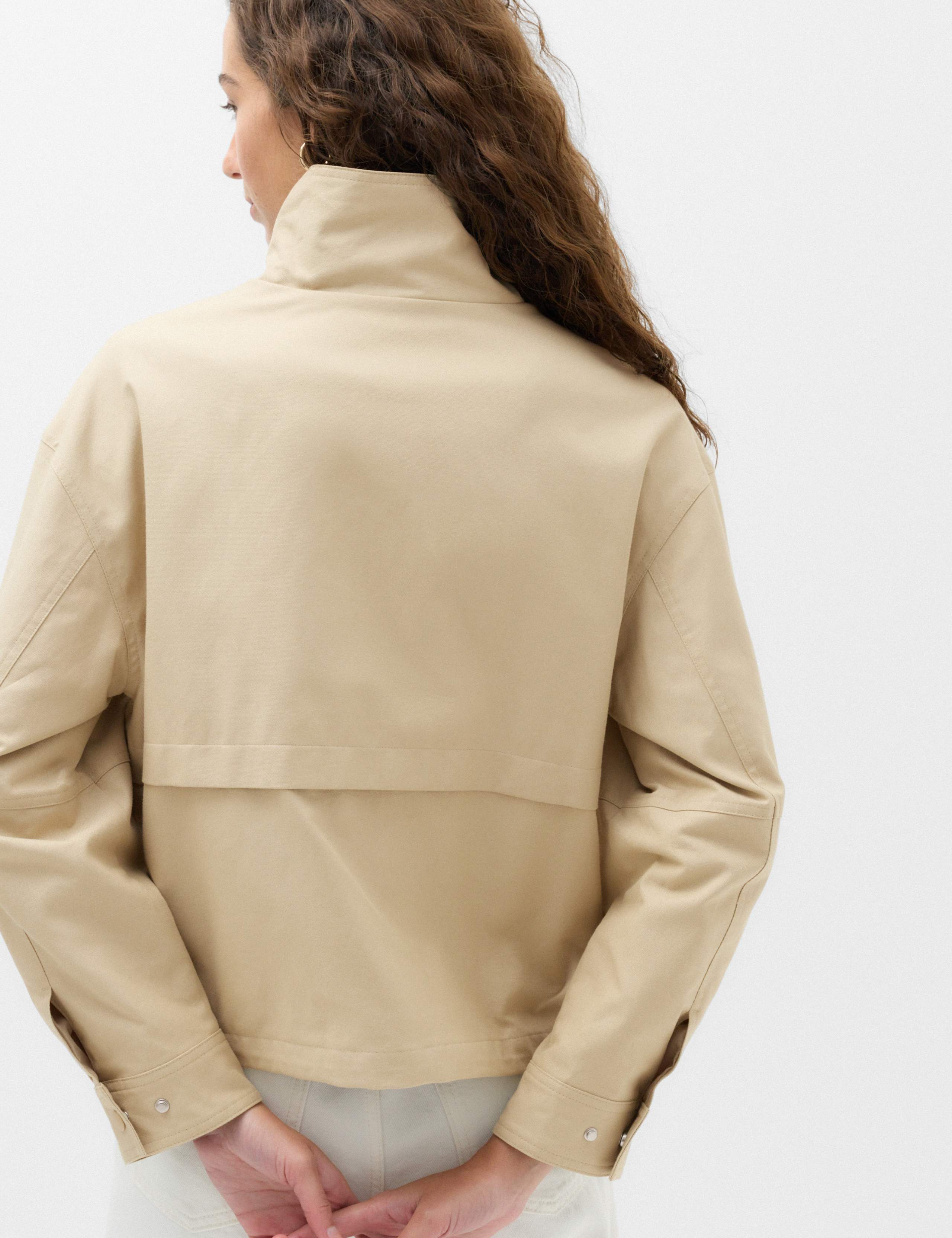 Cotton Rich Funnel Neck Parka Coat 4 of 7