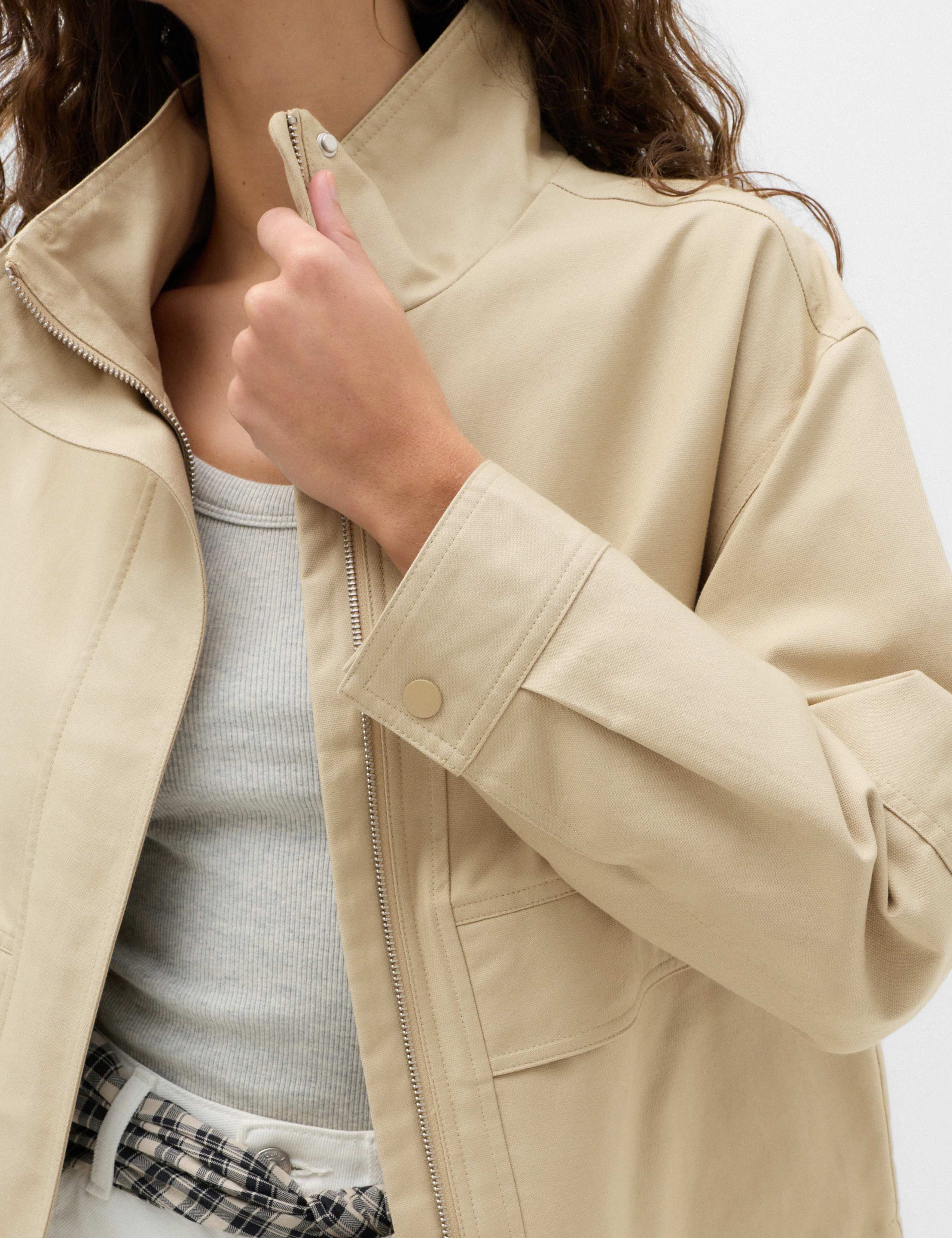 Cotton Rich Funnel Neck Parka Coat 5 of 7