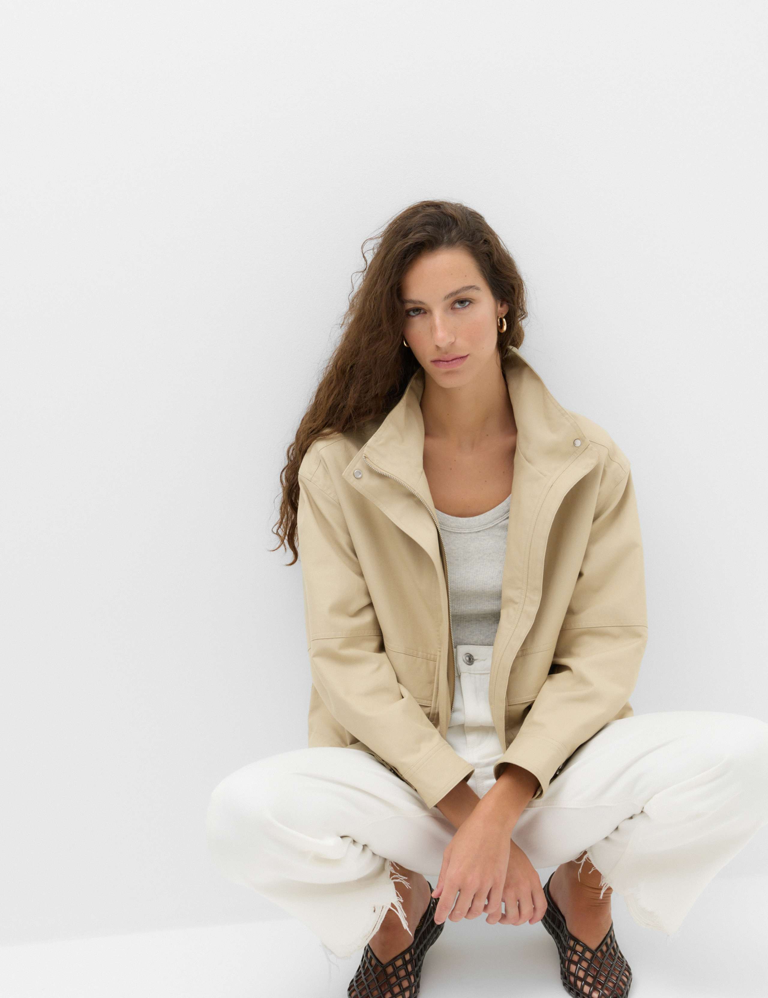 Cotton Rich Funnel Neck Parka Coat 7 of 7