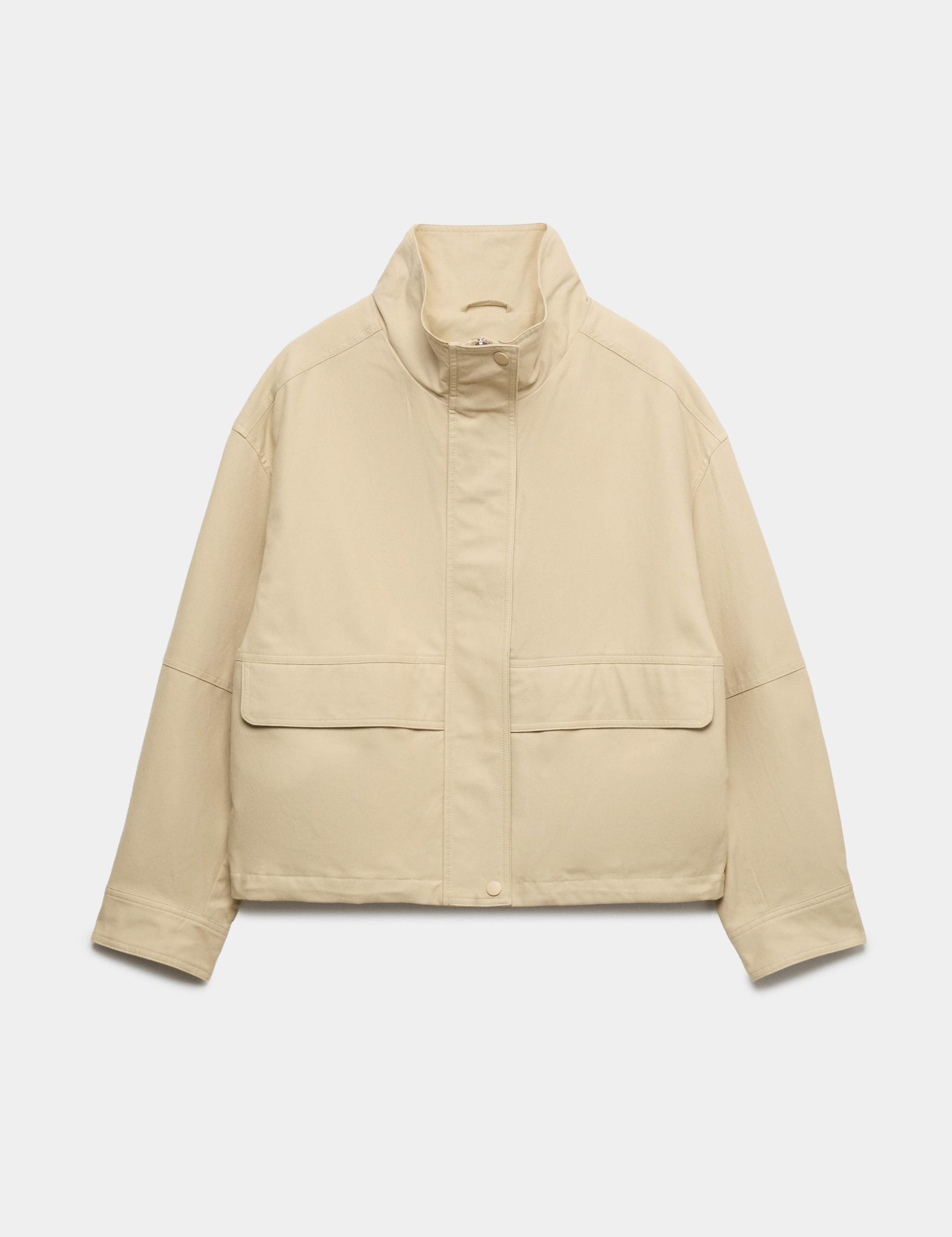 Cotton Rich Funnel Neck Parka Coat 2 of 7