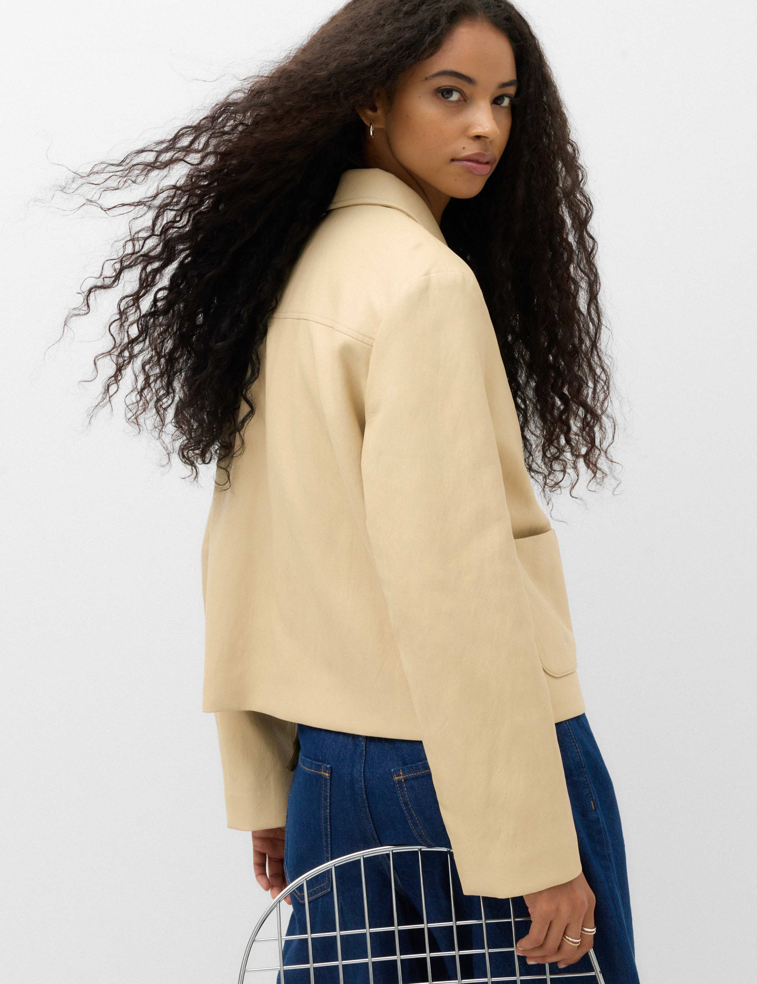 Faux Leather Padded Short Jacket 4 of 6