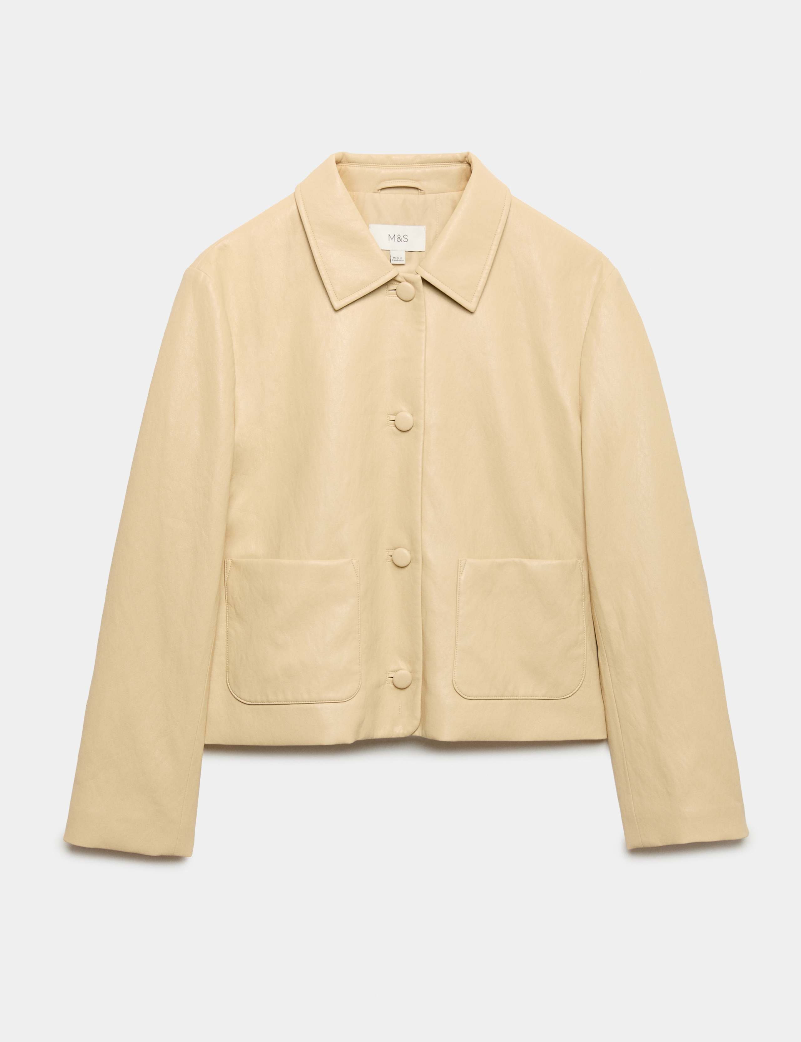 Faux Leather Padded Short Jacket 2 of 6