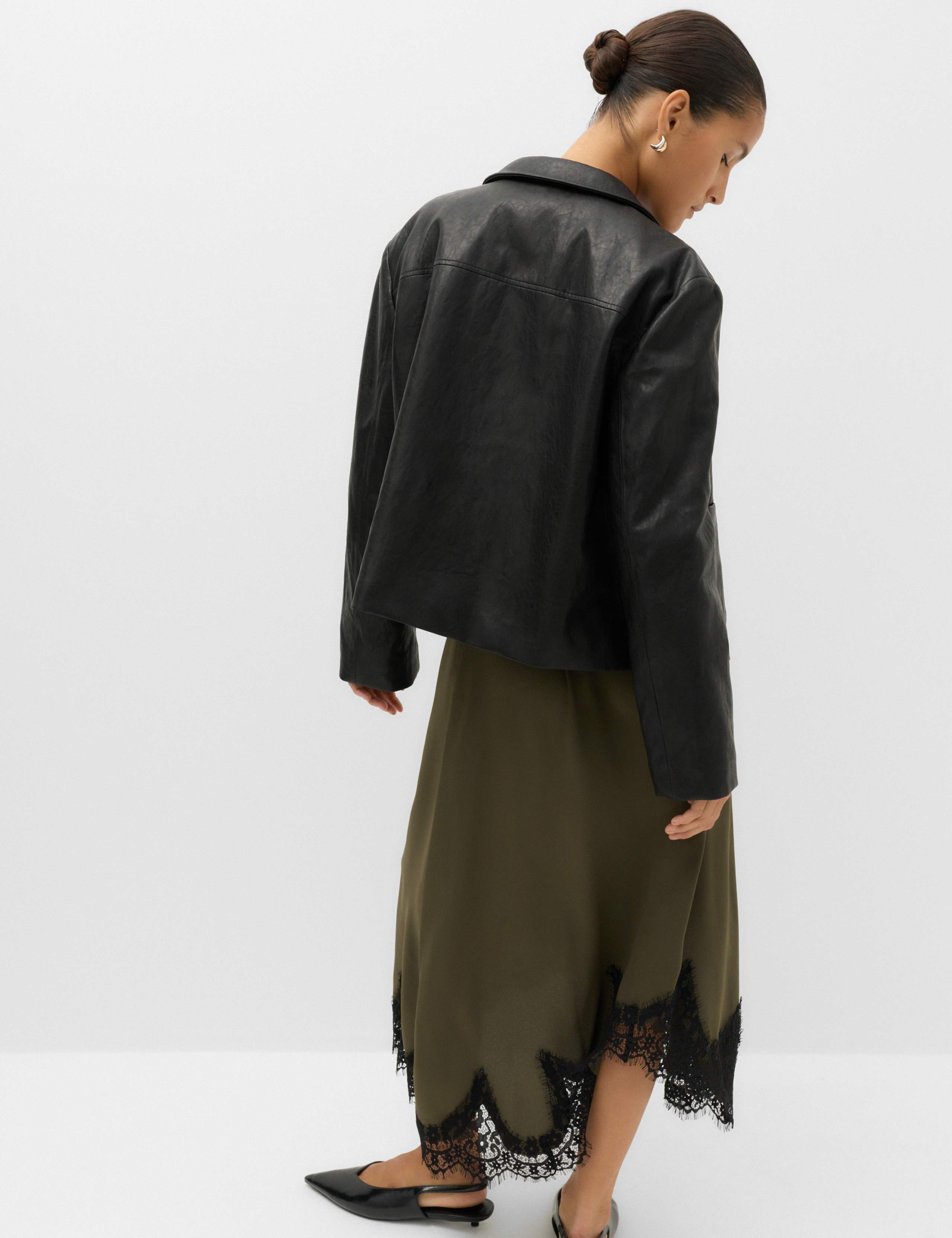 Faux Leather Padded Short Jacket 3 of 6