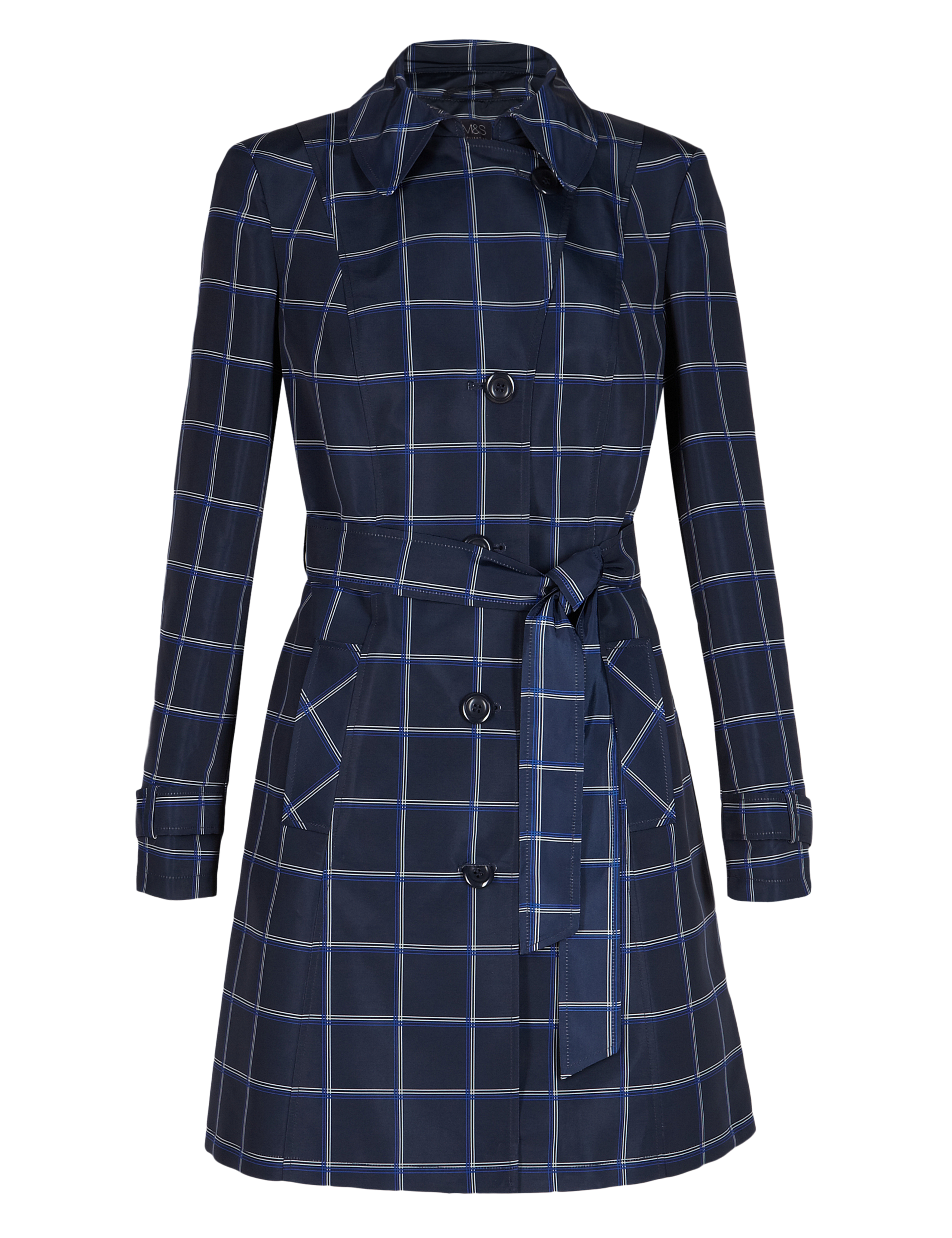 Shower & Checked Mac with Belt 2 of 6