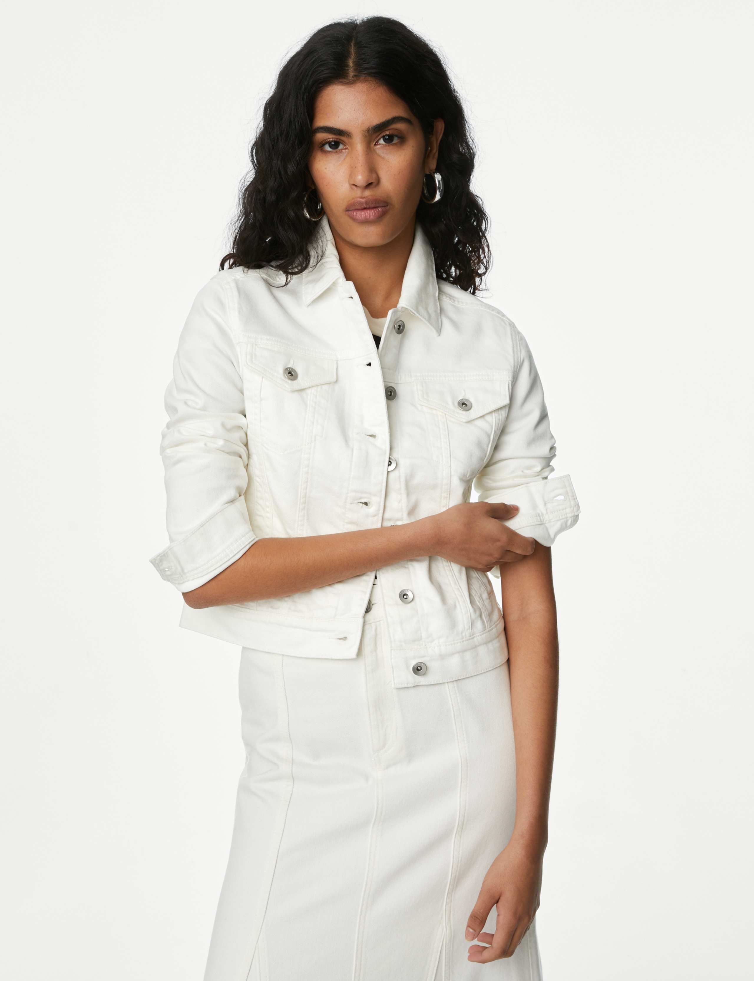 Cotton Rich Denim Jacket with Stretch 3 of 6