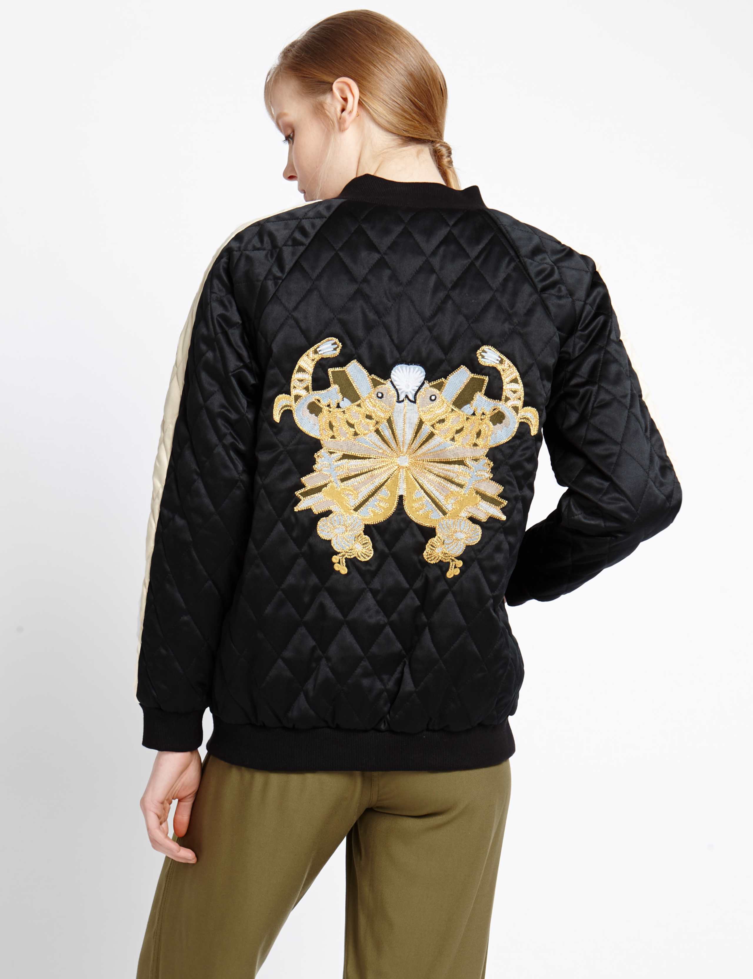Quilted Oriental Bomber Jacket 3 of 3