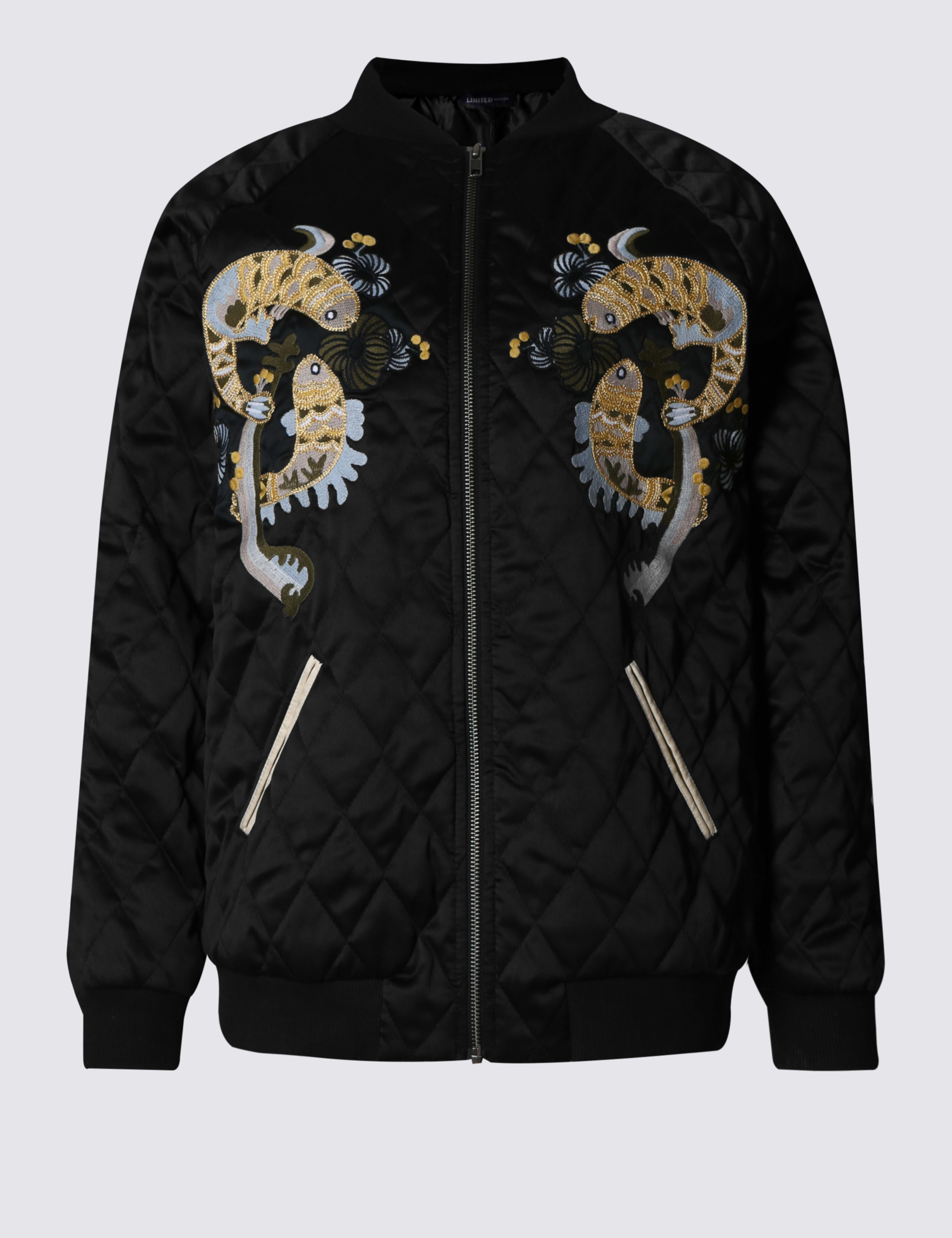 Quilted Oriental Bomber Jacket 2 of 3