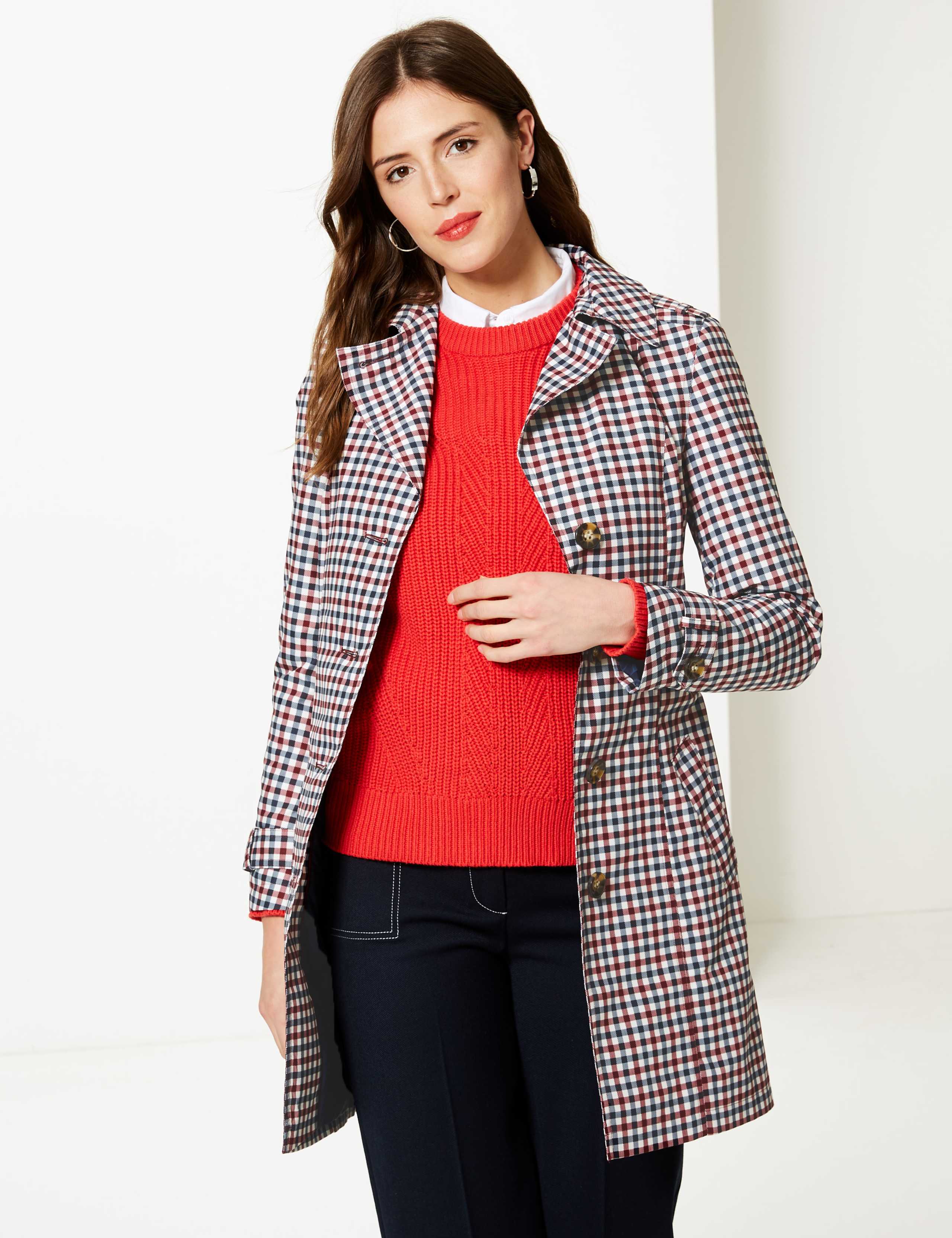 Checked Trench Coat 4 of 5