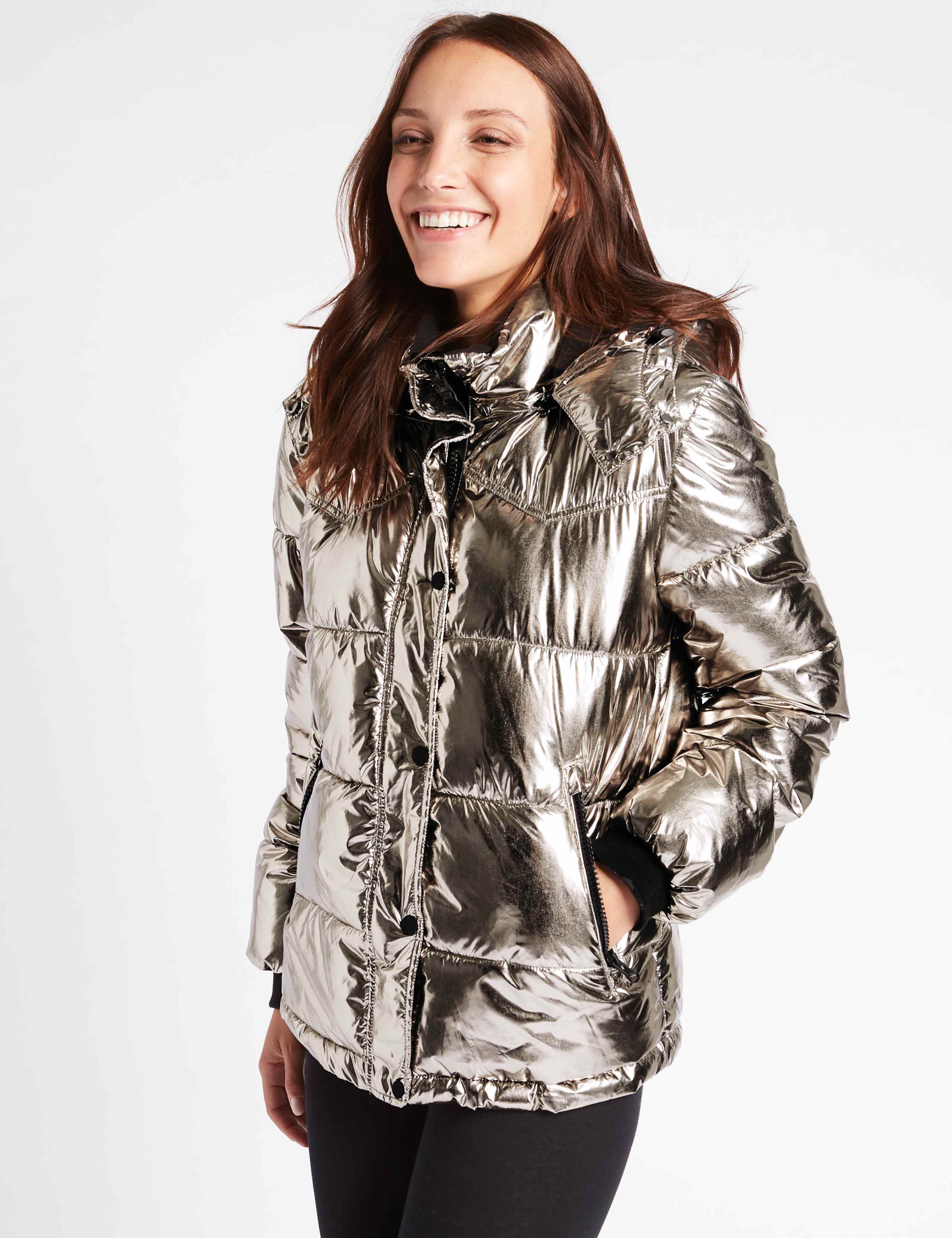 Metallic Padded Jacket with Stormwear™ 1 of 9