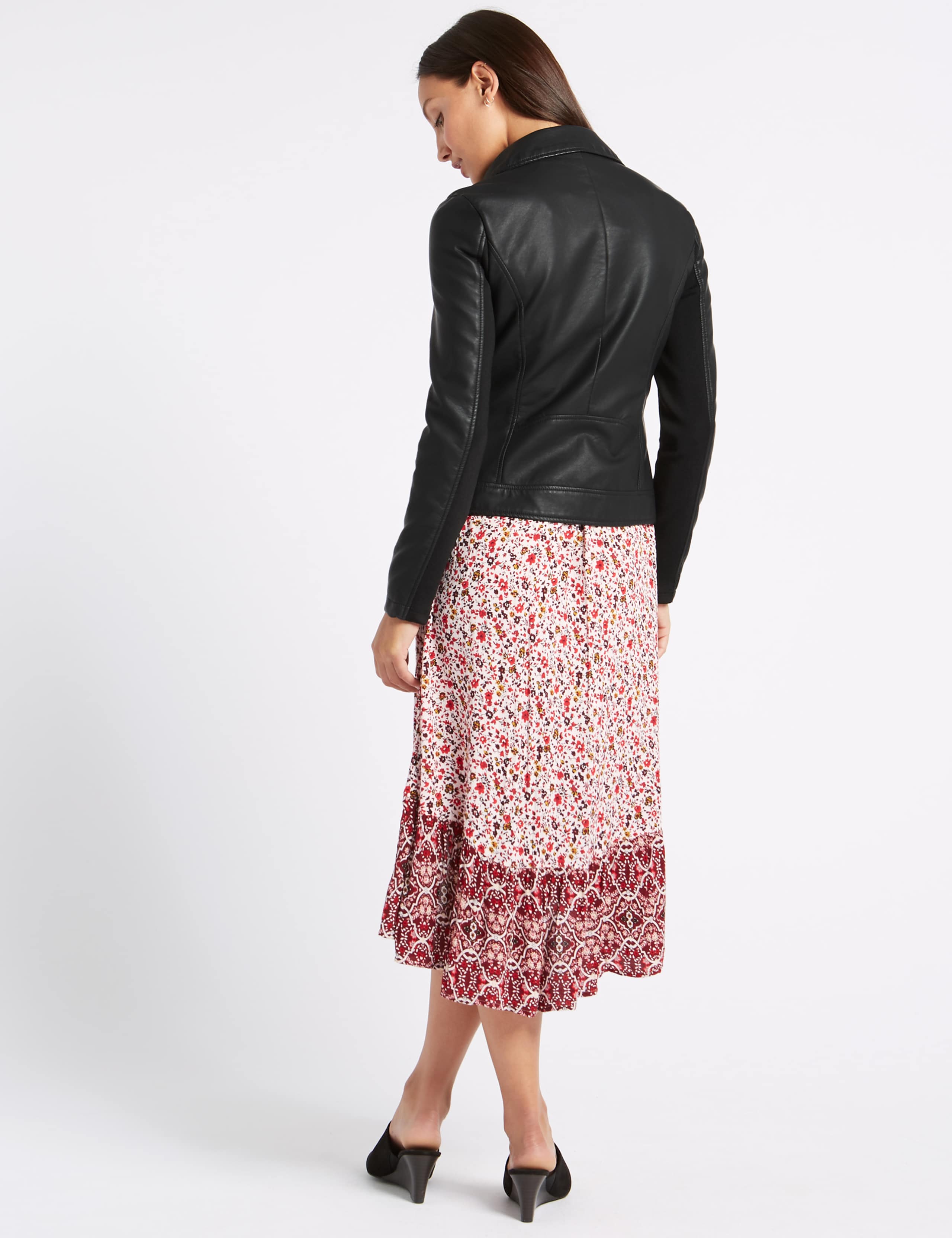 Faux Leather Biker Jacket 4 of 5
