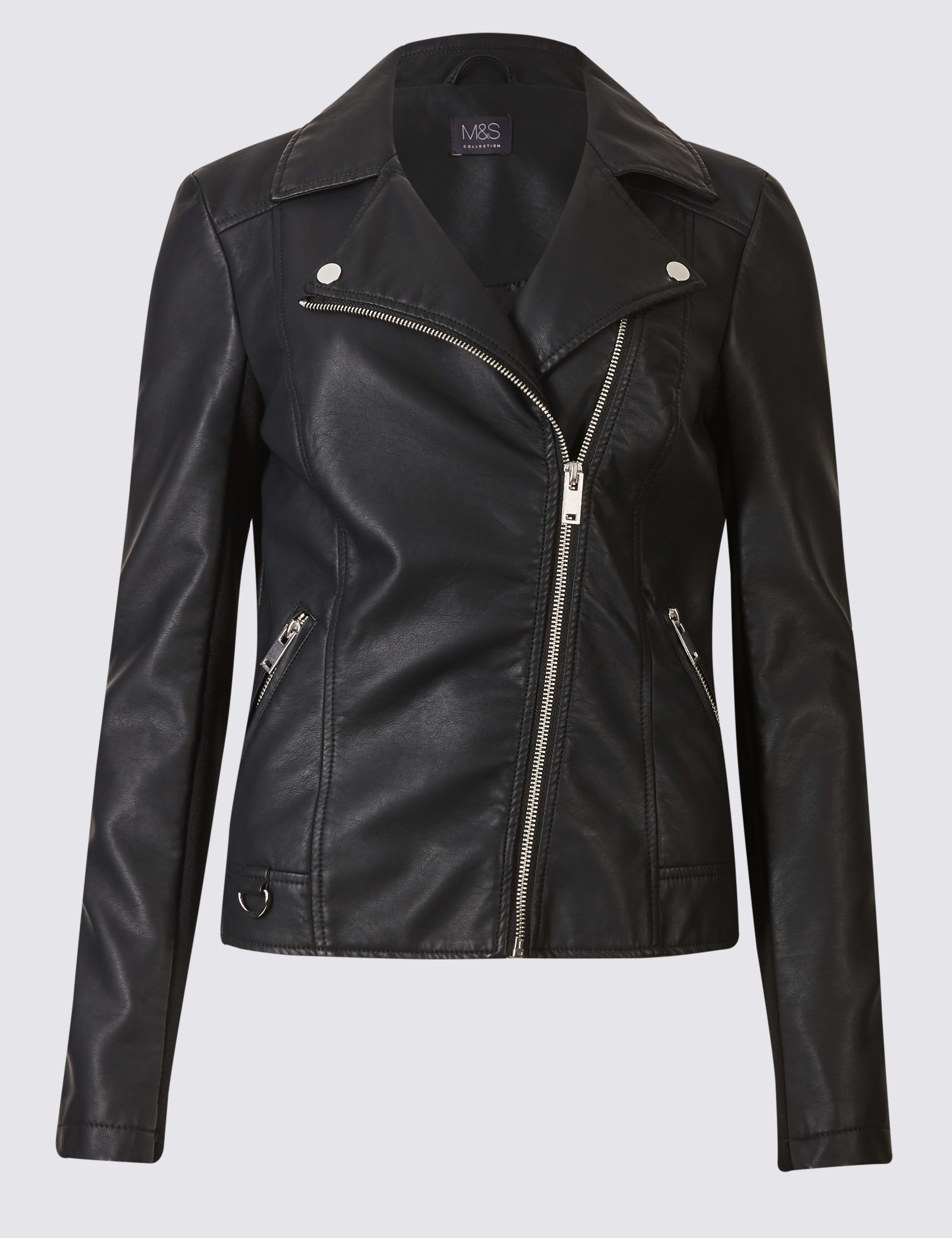 Faux Leather Biker Jacket 2 of 5