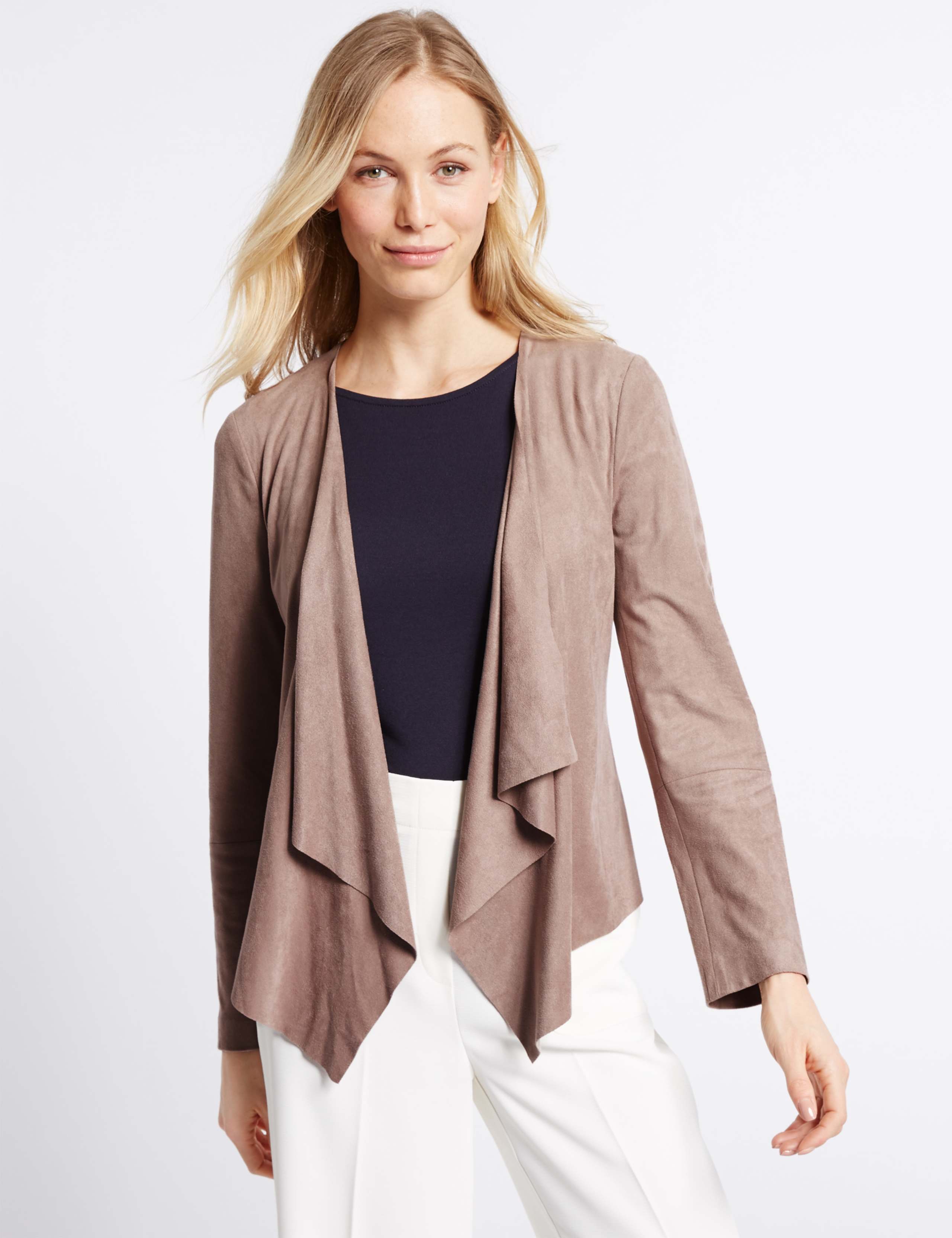 Suedette Waterfall Jacket 1 of 4