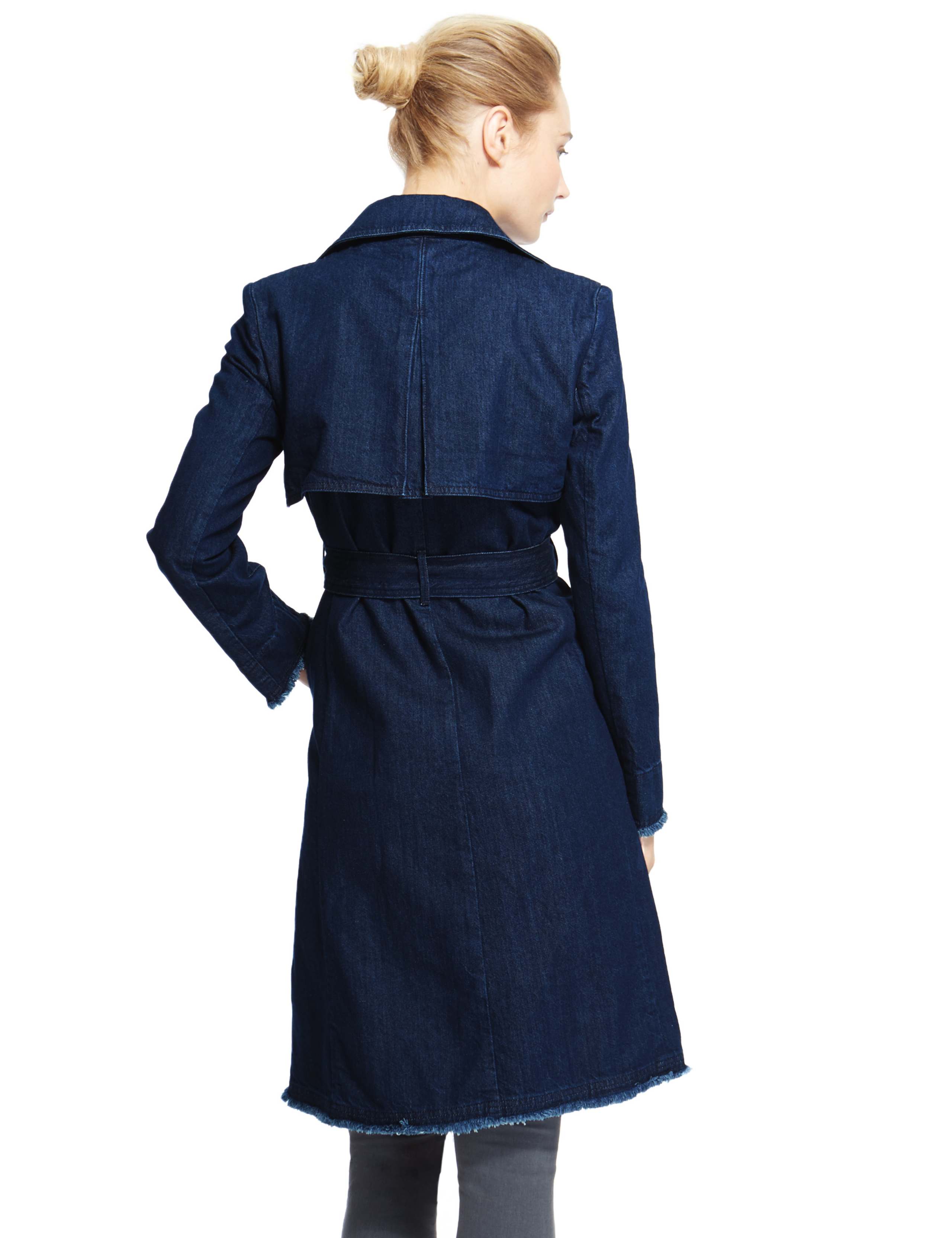 Denim Belted Trench Coat 3 of 3
