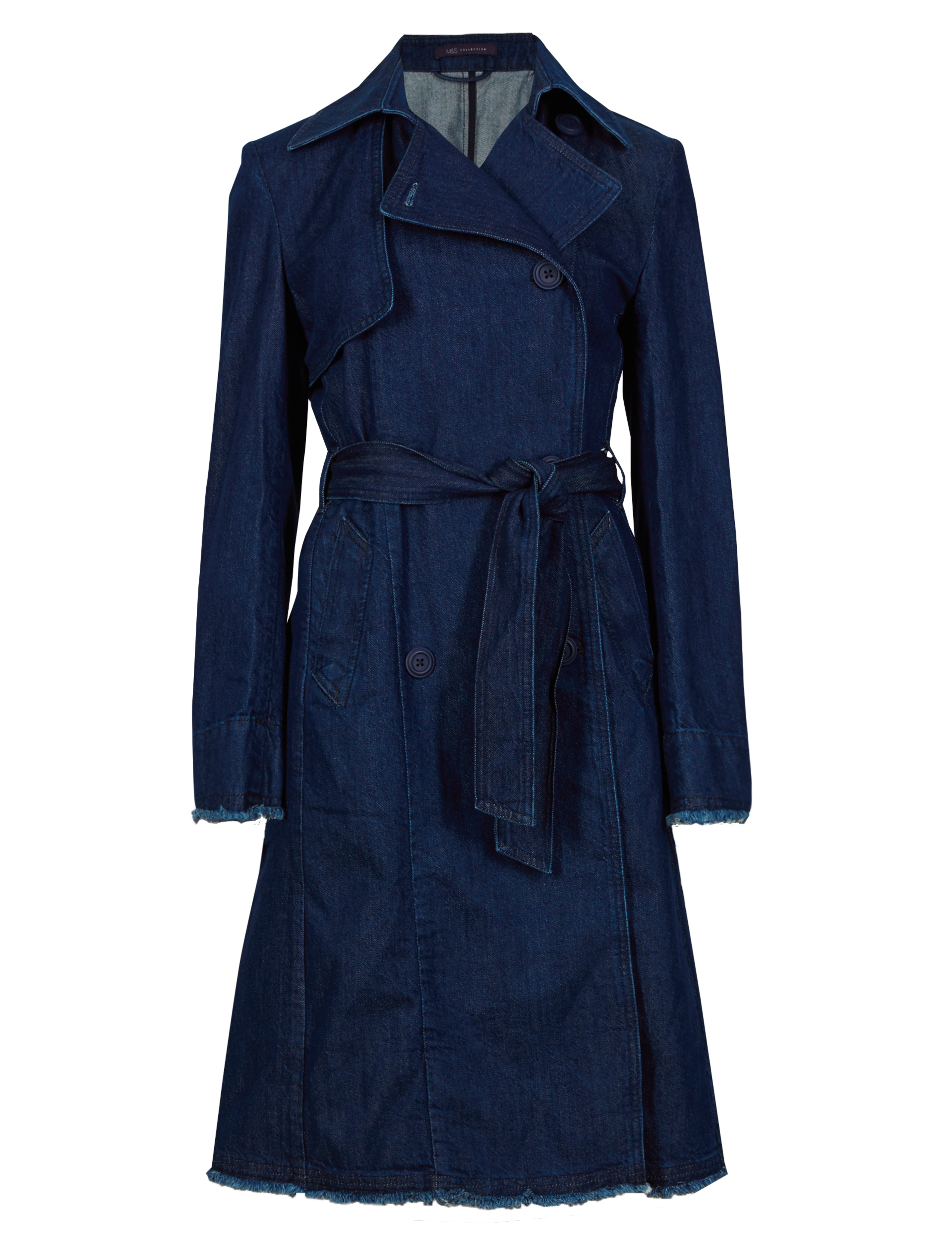 Denim Belted Trench Coat 2 of 3