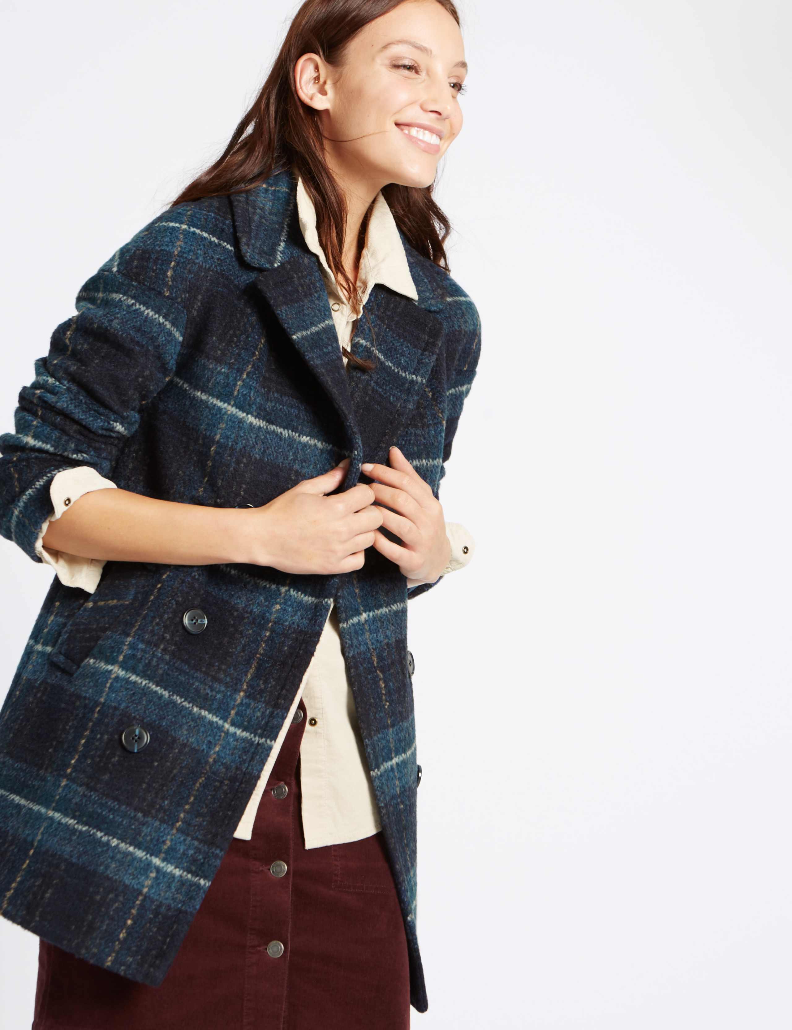 Checked Double Breasted Coat 4 of 4