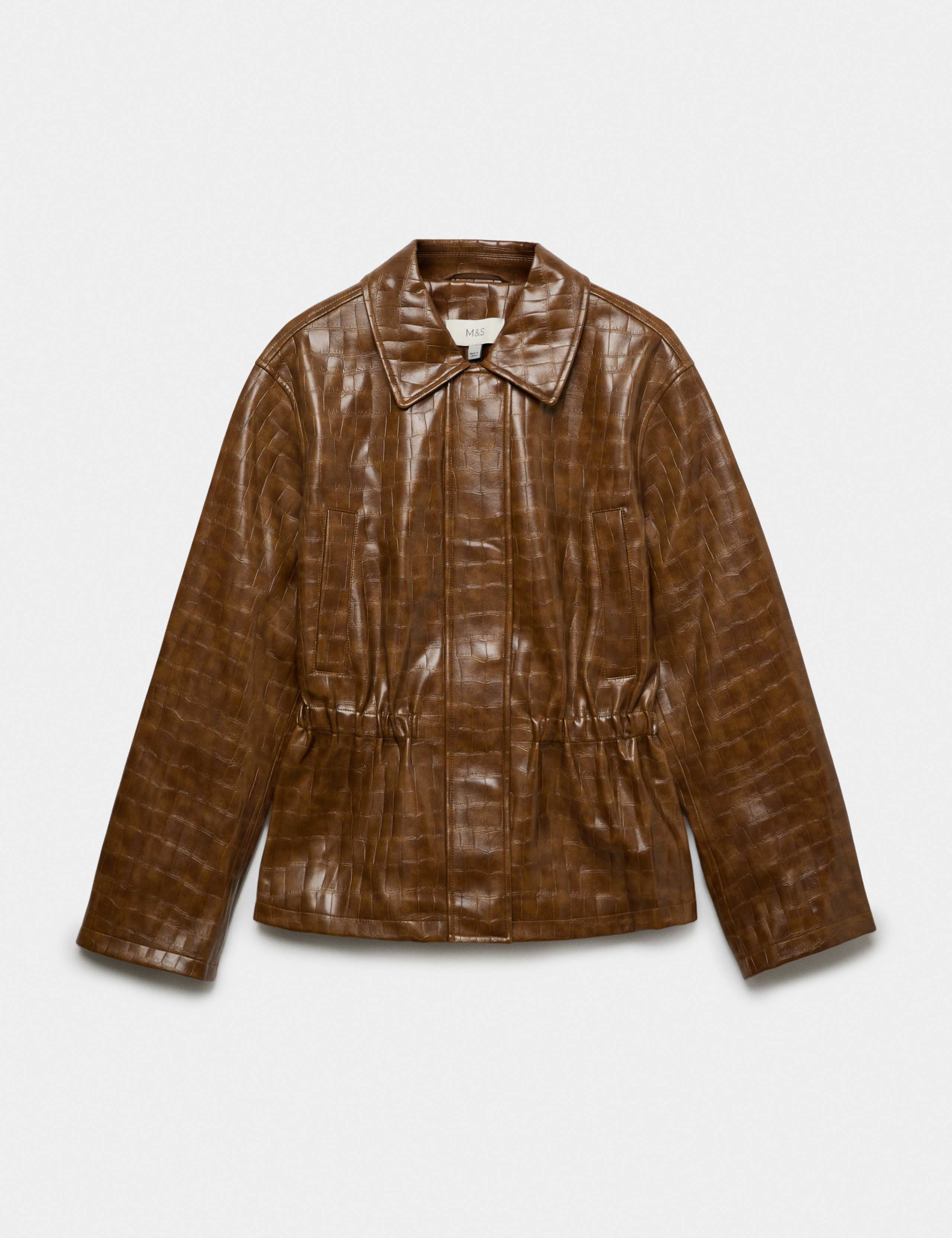 Croc Faux Leather Jacket 2 of 6