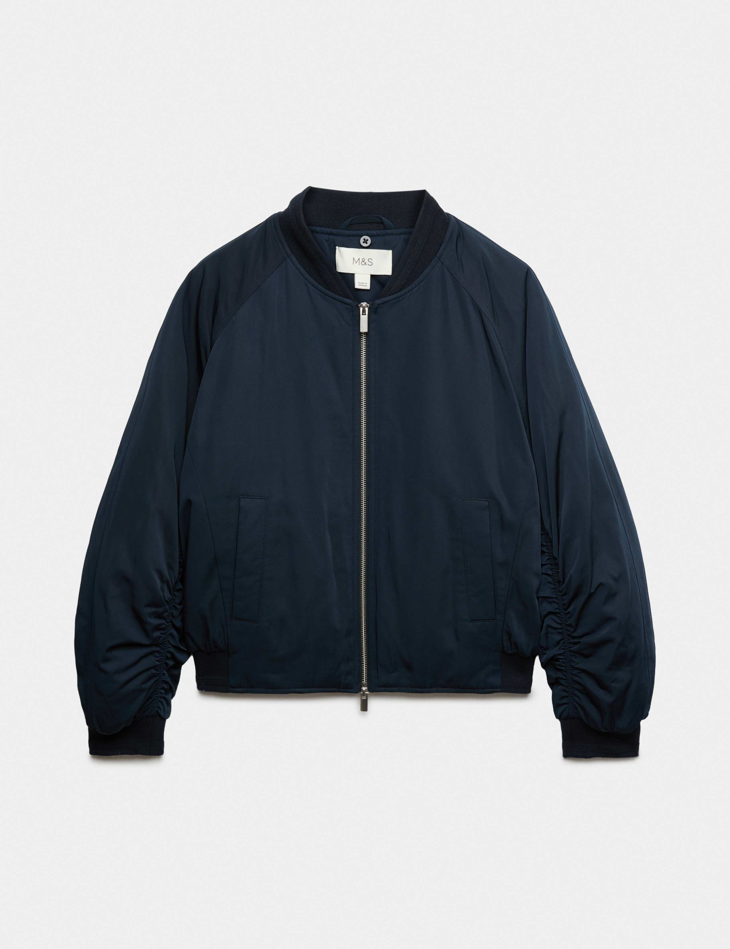 Faux Fur Scarf Flight Bomber Jacket 8 of 8