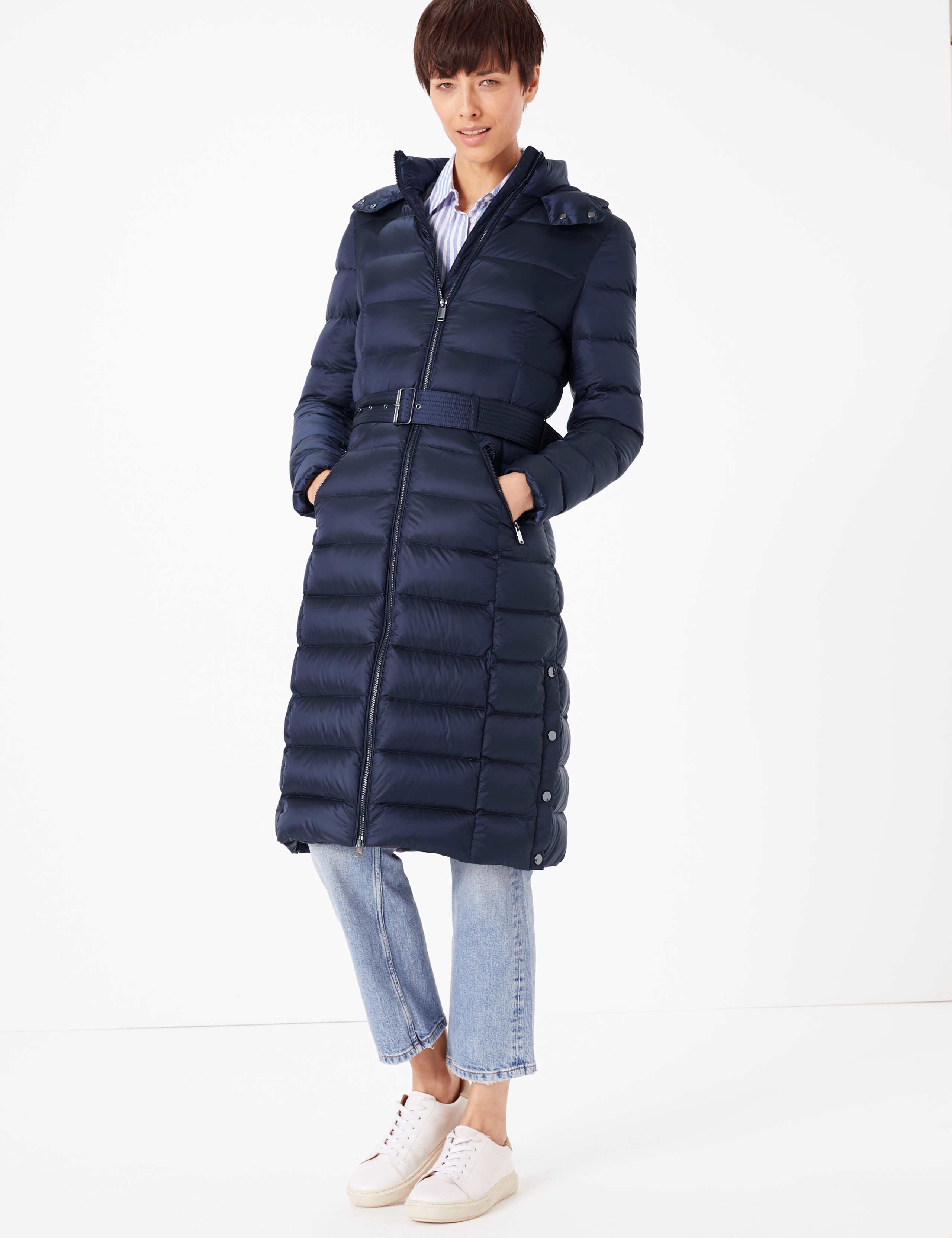 Feather & Down Belted Coat 1 of 7